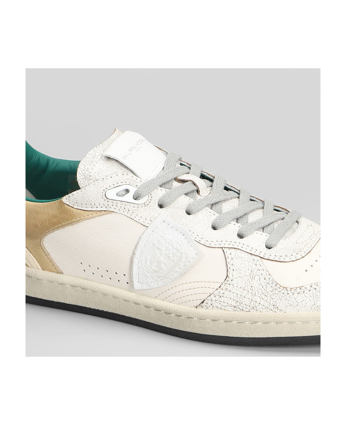 Philippe Model Pgal Low Sneakers In White Leather - white