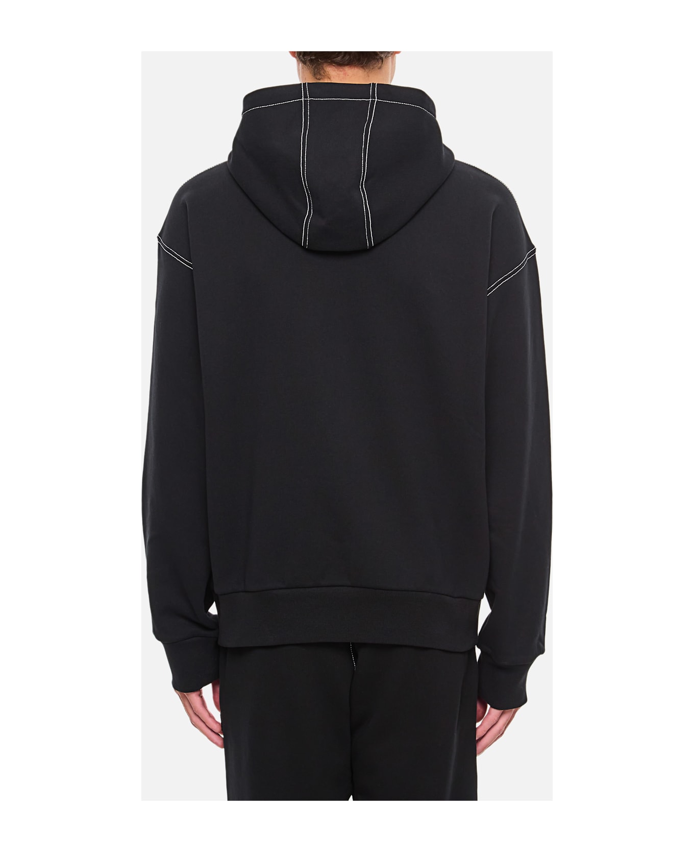 Givenchy Cotton Hoodie - BLACK WHITE