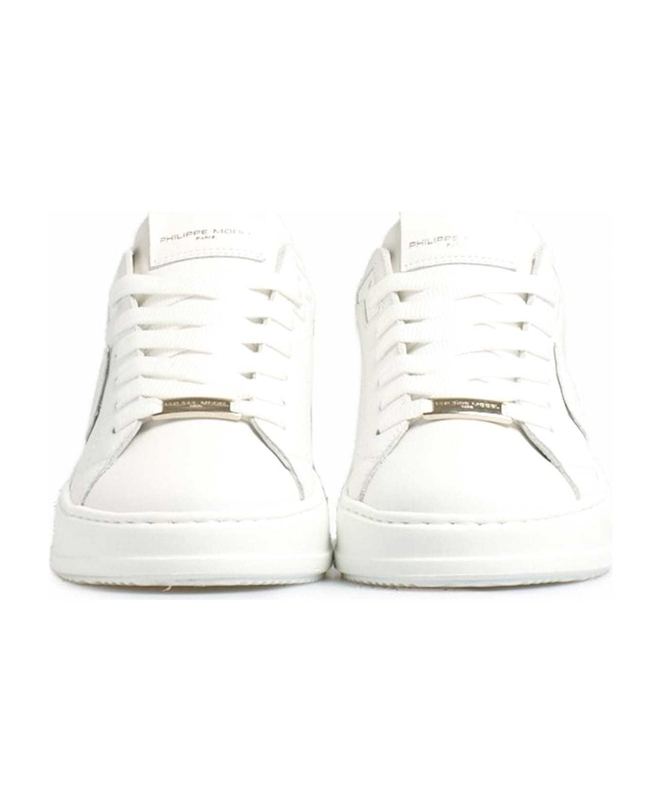 Philippe Model Tres Temple Sneaker White And Animalier - White