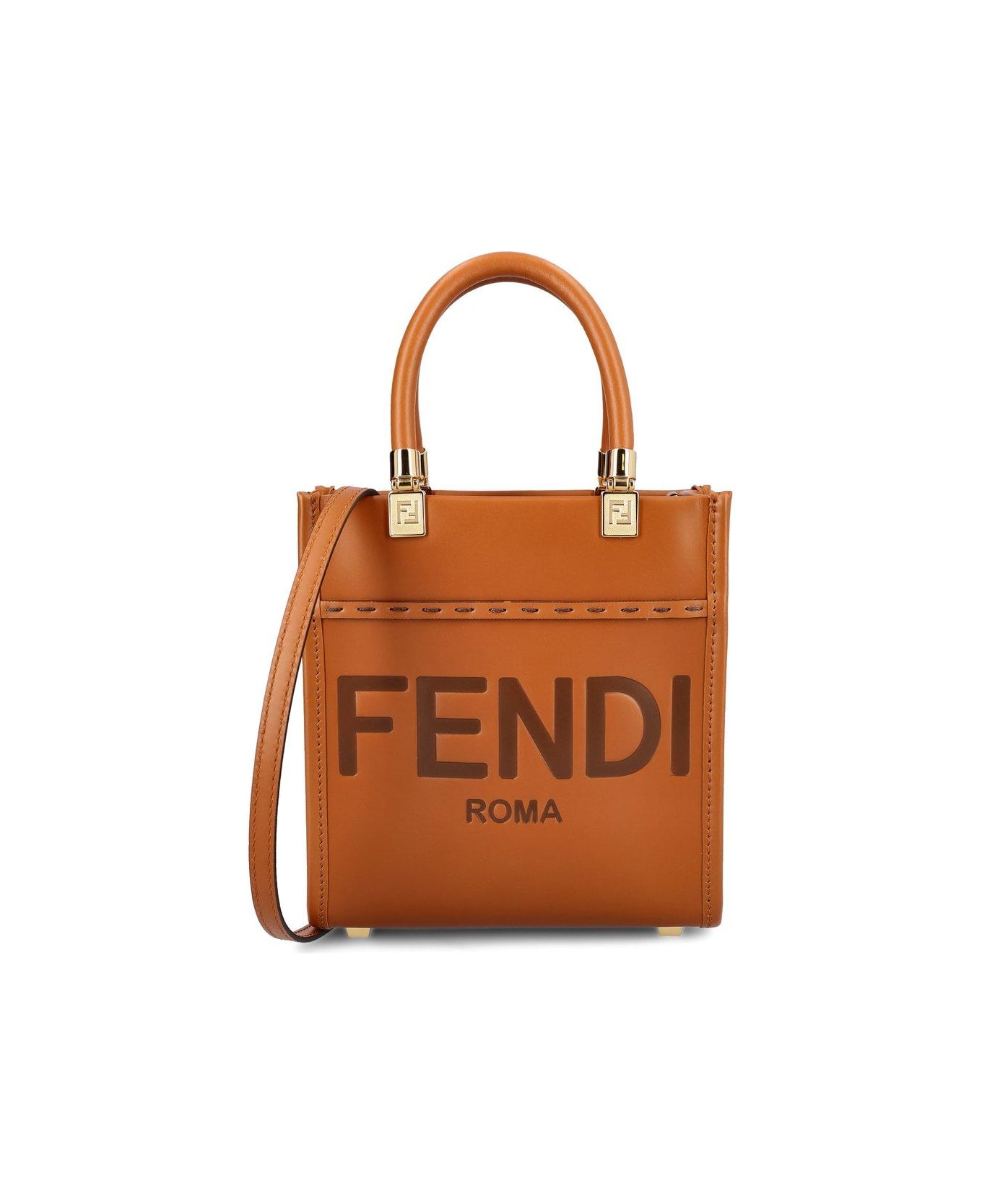 Fendi Mini Sunshine Shopper Bag - CUOIO