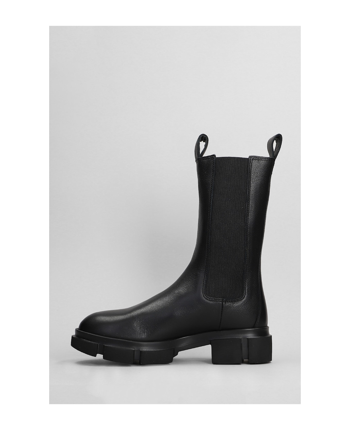 Copenhagen Cph 500 Combat Boots In Black Leather - black