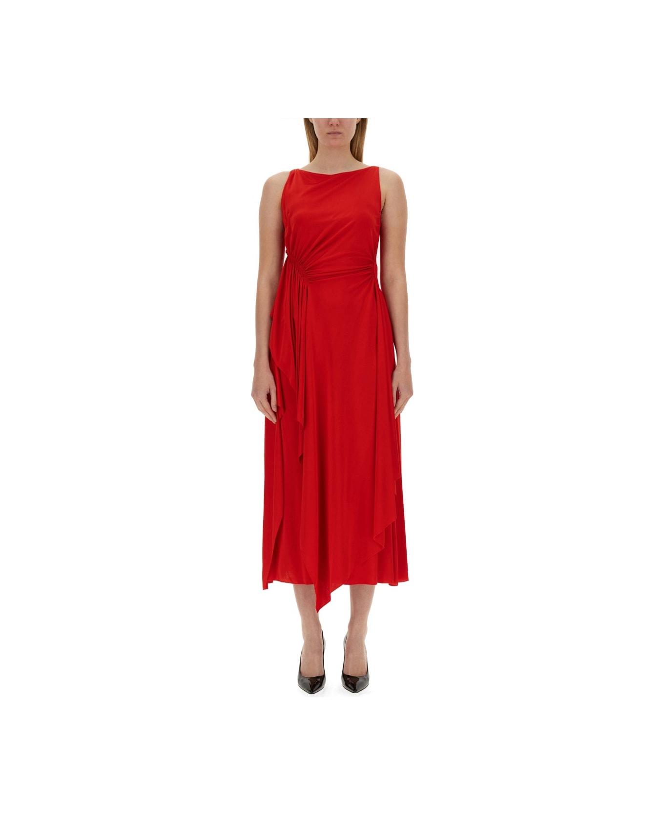 Lanvin Dress With Drape - RED