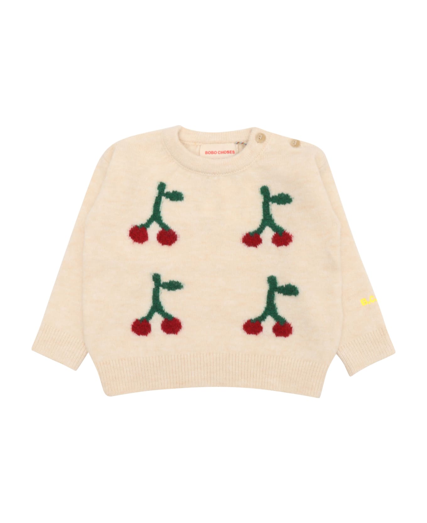Bobo Choses Baby Cherry Jumper - WHITE