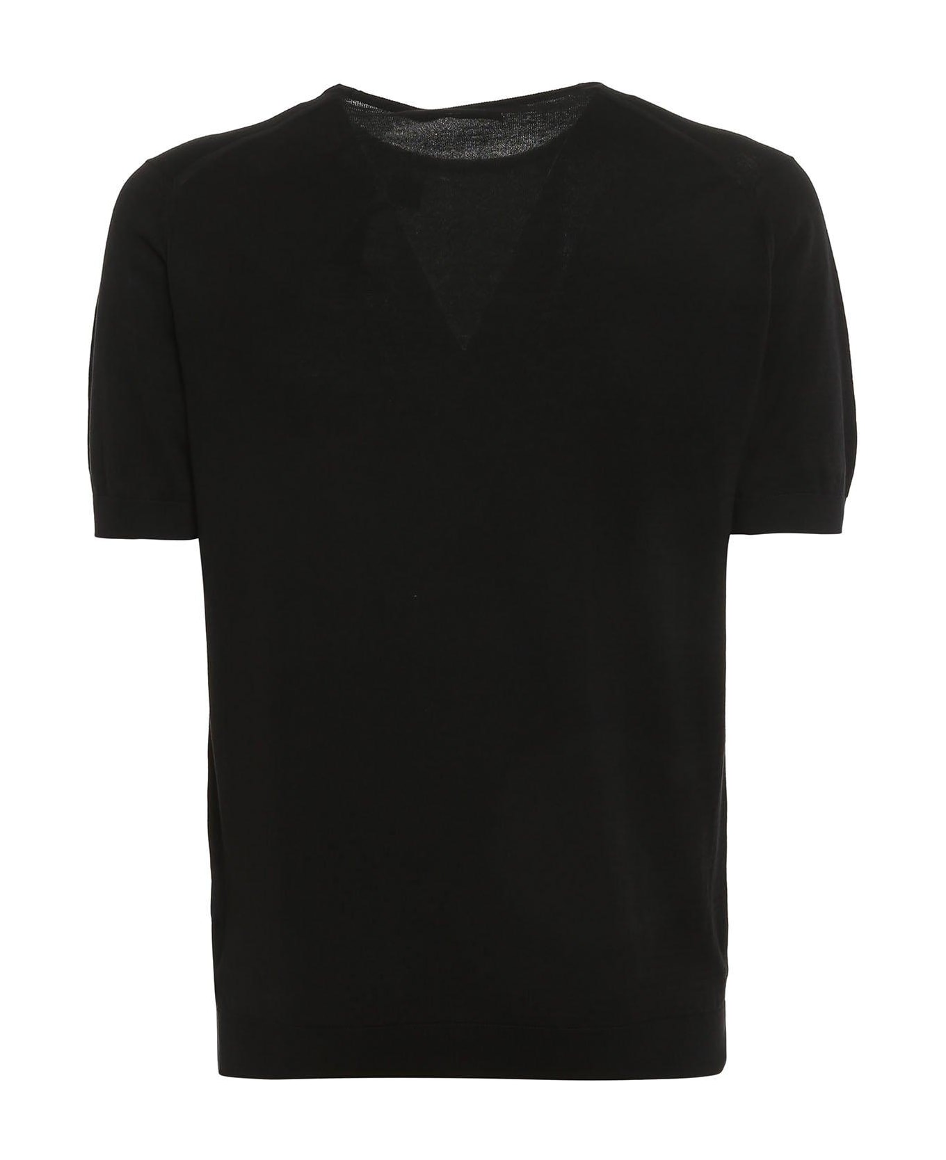 John Smedley Belden Classic T-shirt - BLACK シャツ