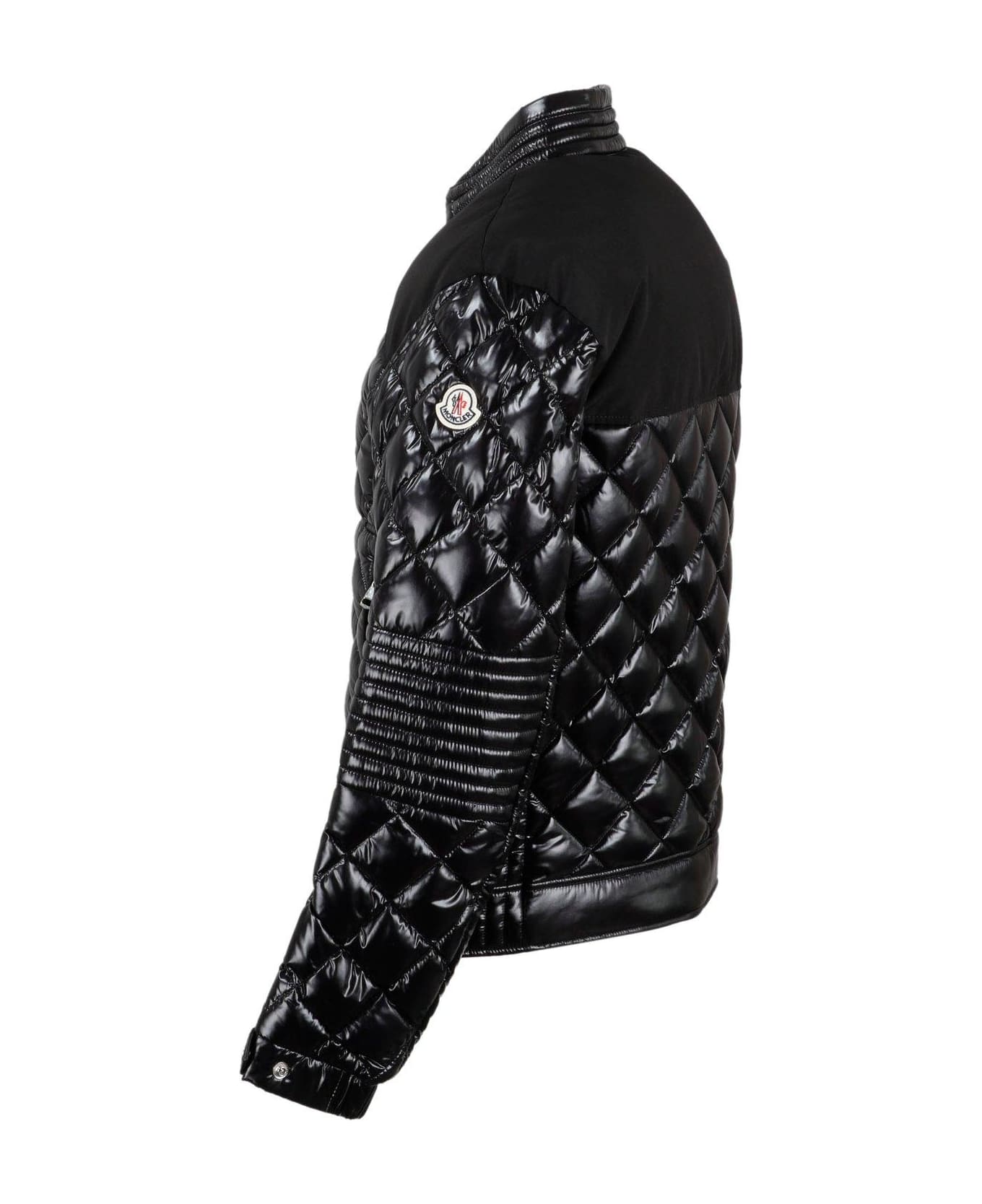 Moncler Veran Quilted Biker Jacket - Black