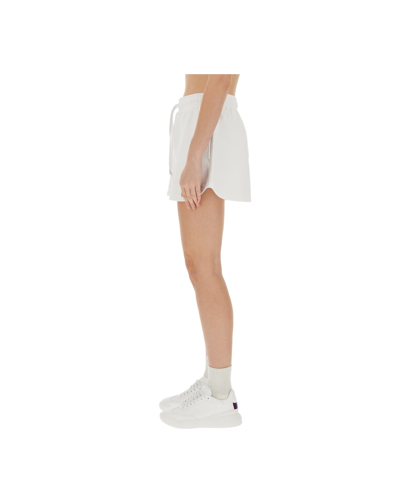 Stella McCartney Shorts With Logo - WHITE