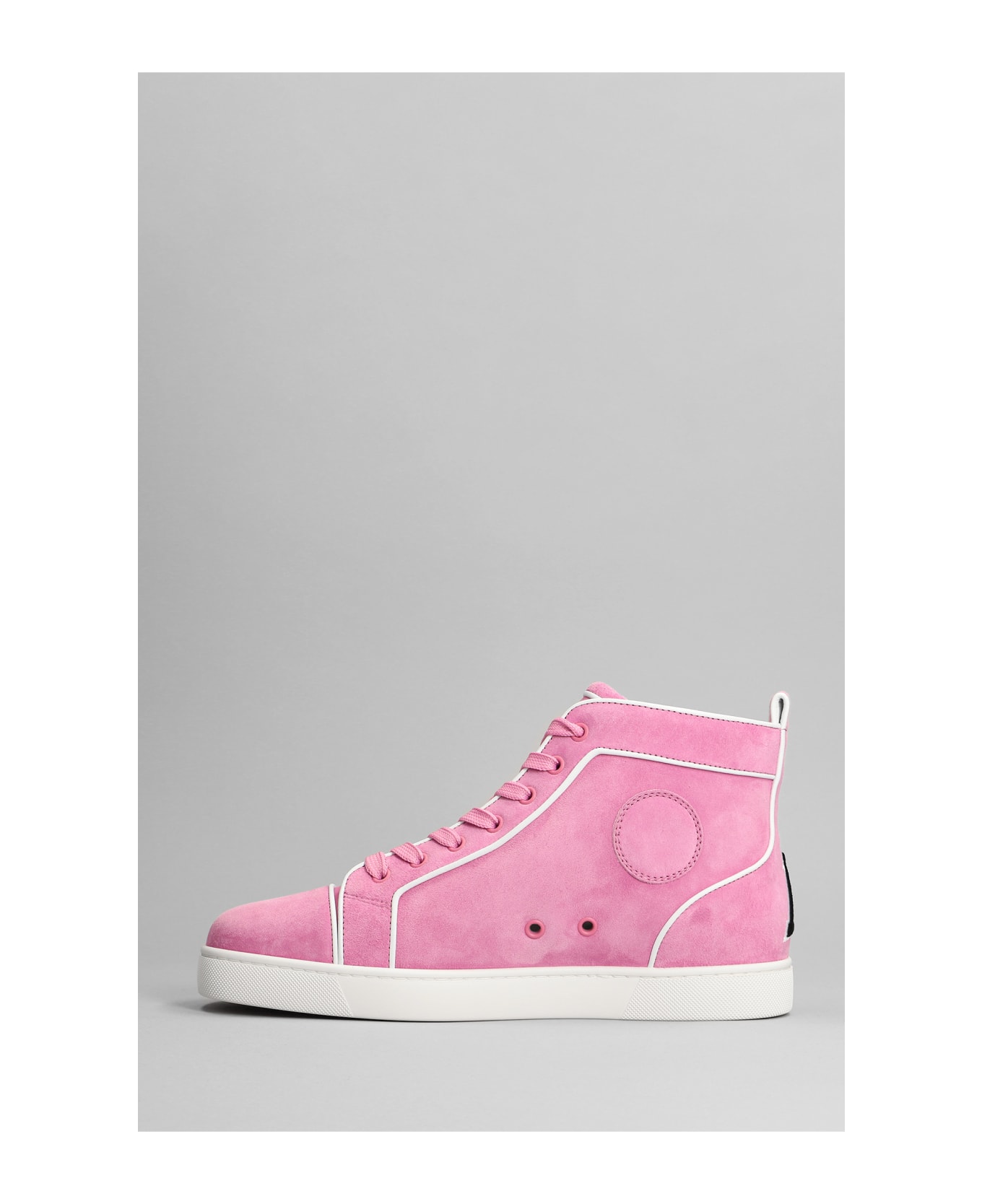Christian Louboutin Varsilouis Flat Sneakers In Rose-pink Suede - rose-pink