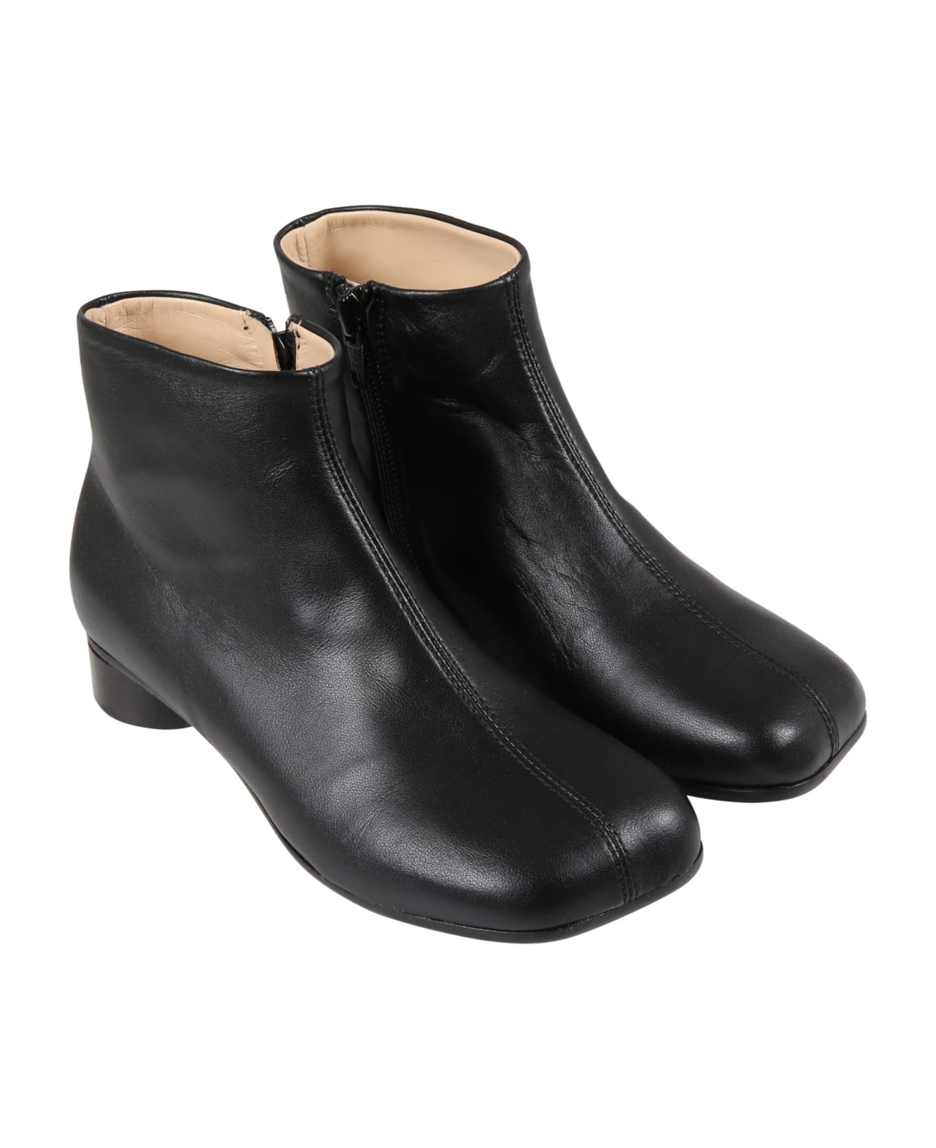MM6 Maison Margiela Black Boots For Girl - Black