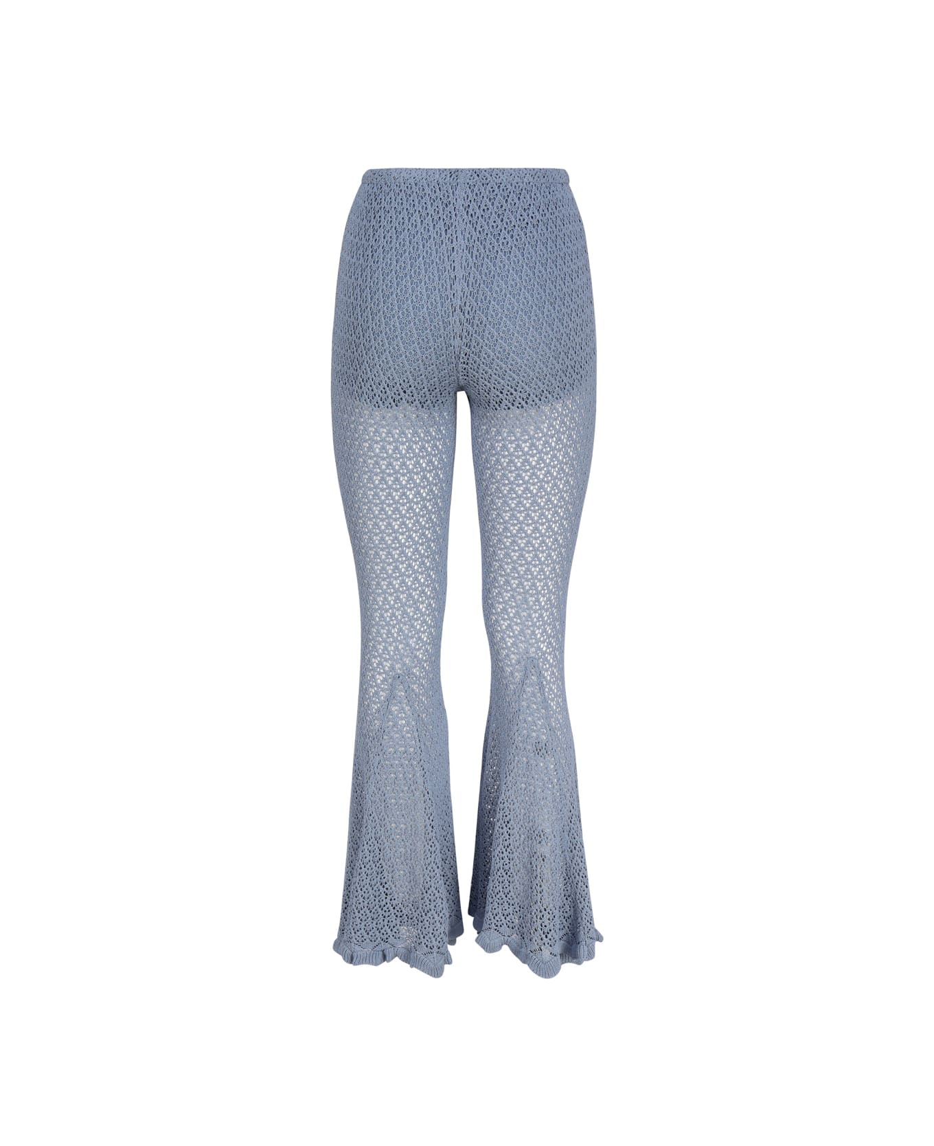 Blumarine Crochet Flared Trousers - Blue