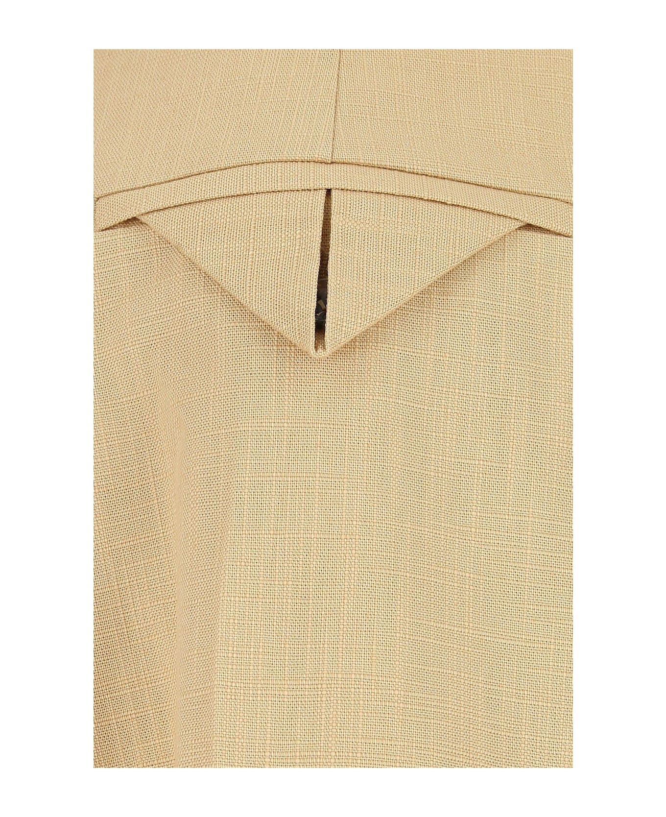 Bottega Veneta Beige Cotton Pant - BEIGE