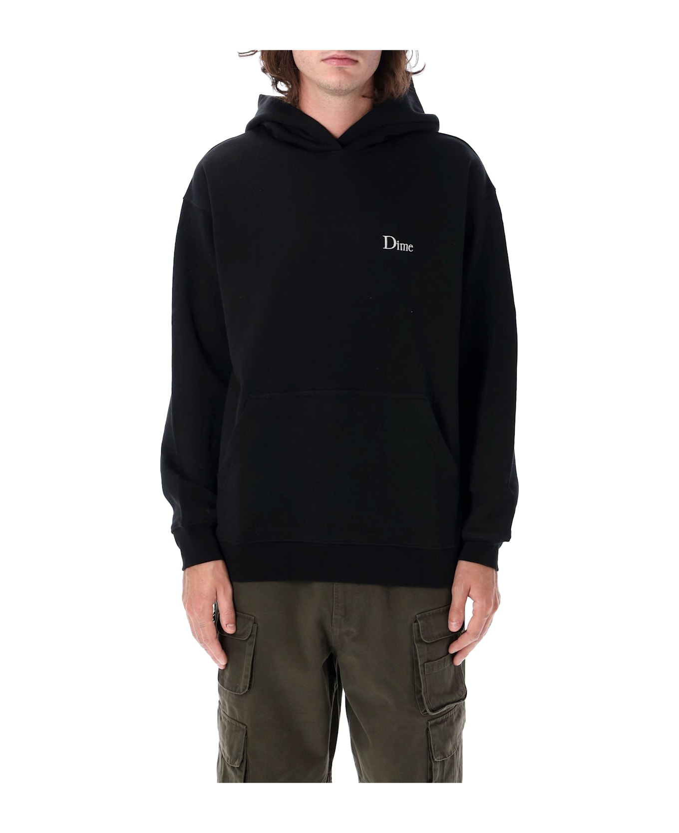 Dime Classic Small Logo Hoodie - BLACK