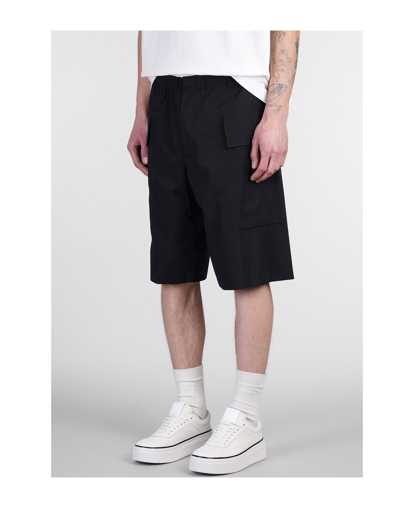 Jil Sander Shorts In Black Cotton - black
