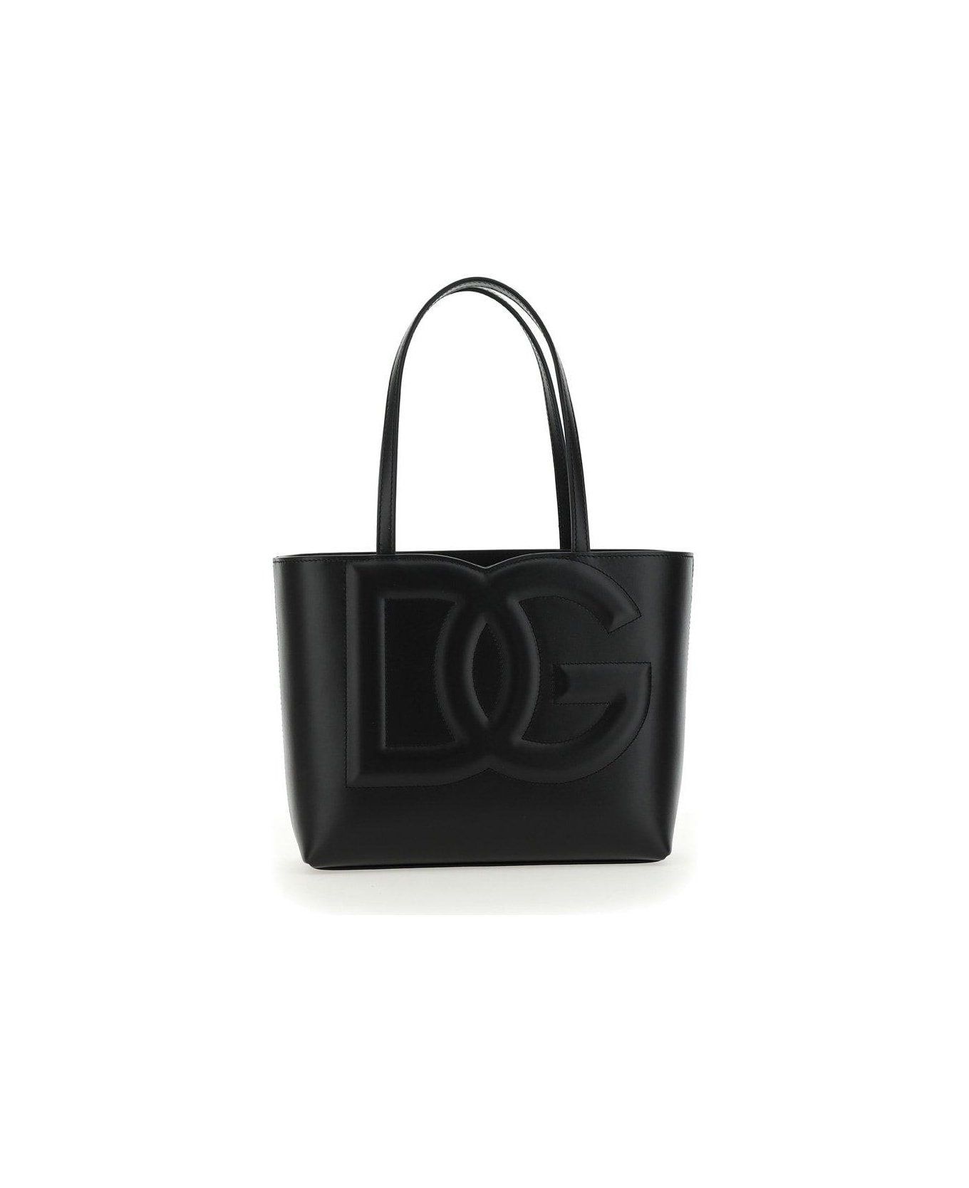 Dolce & Gabbana Dg Logo Embossed Small Tote Bag - Black