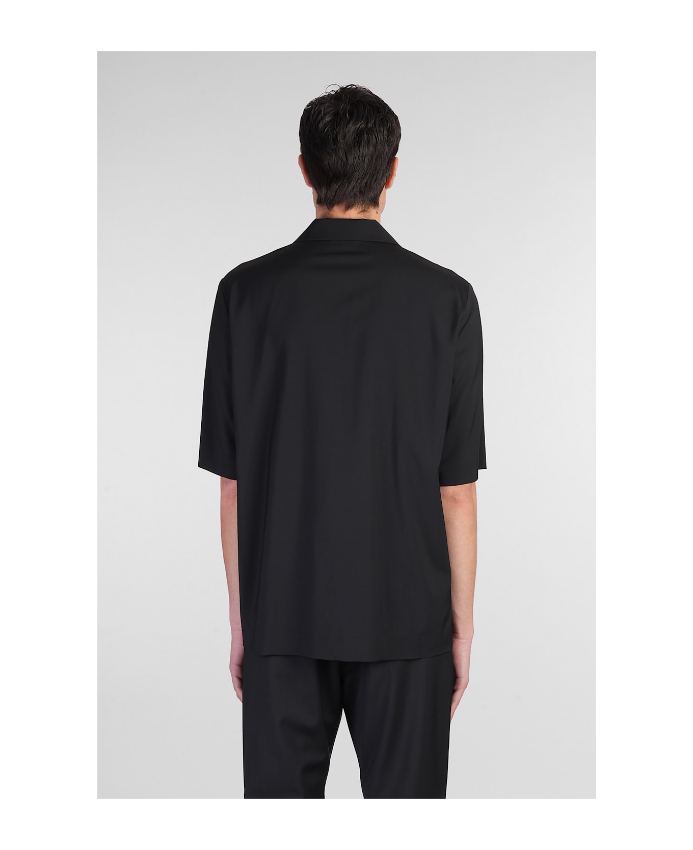 Barena Atila Shirt In Black Wool - black