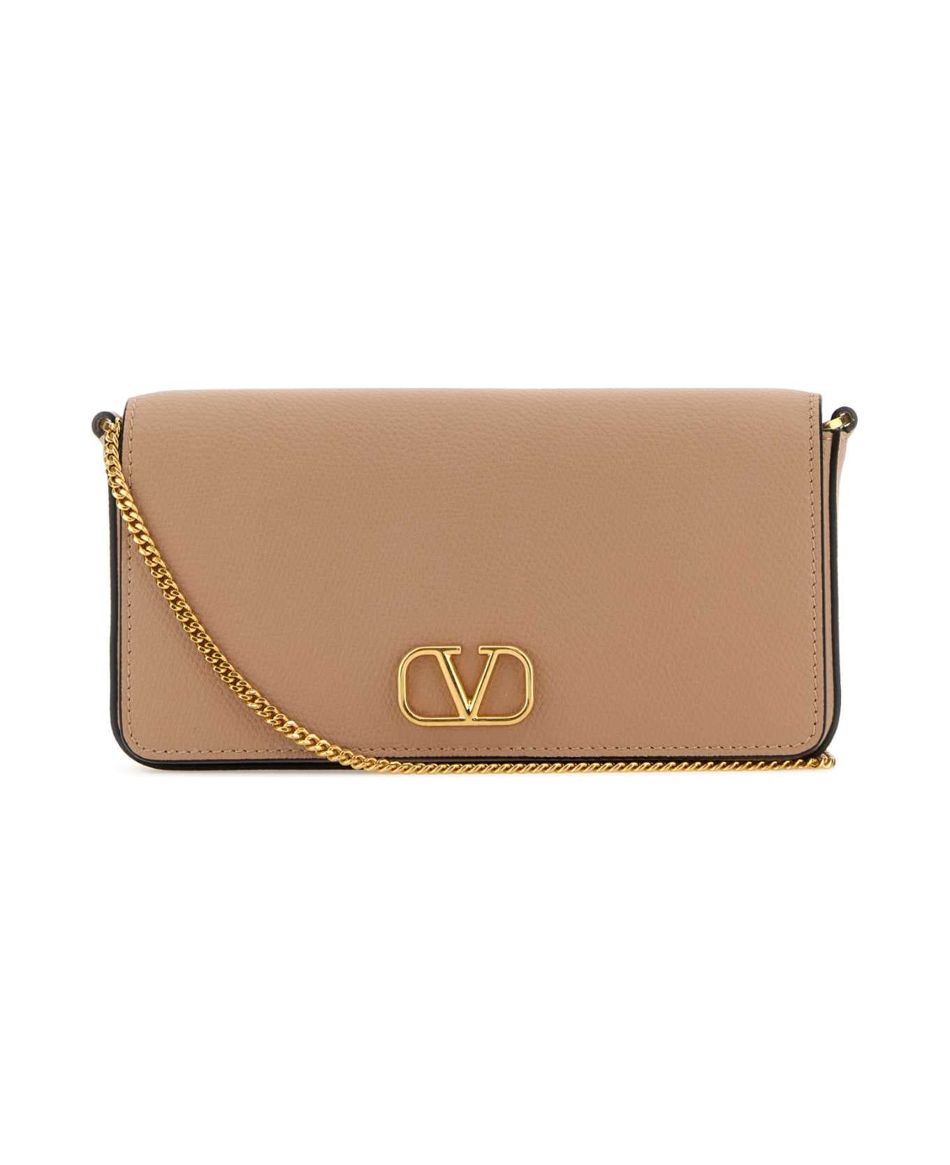 Valentino Garavani Powder Pink Leather Vlogo Signature
