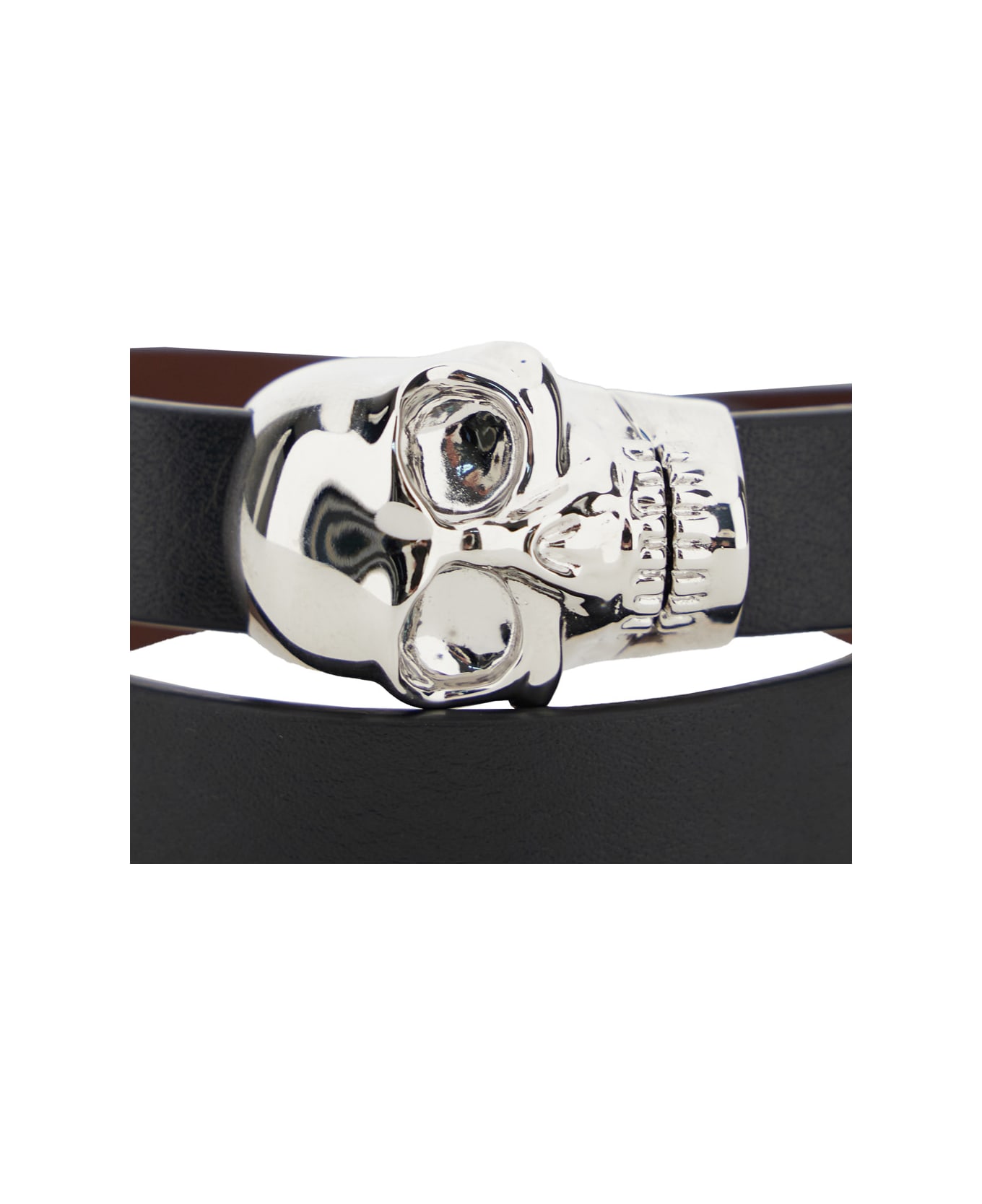 Alexander McQueen Skull Double Wrap - BLK/PALLADIUM
