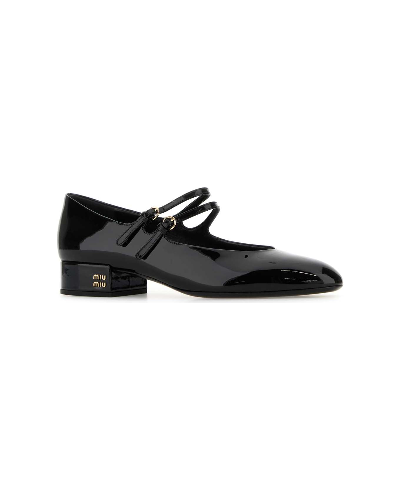 Miu Miu Black Leather Pumps - NERO