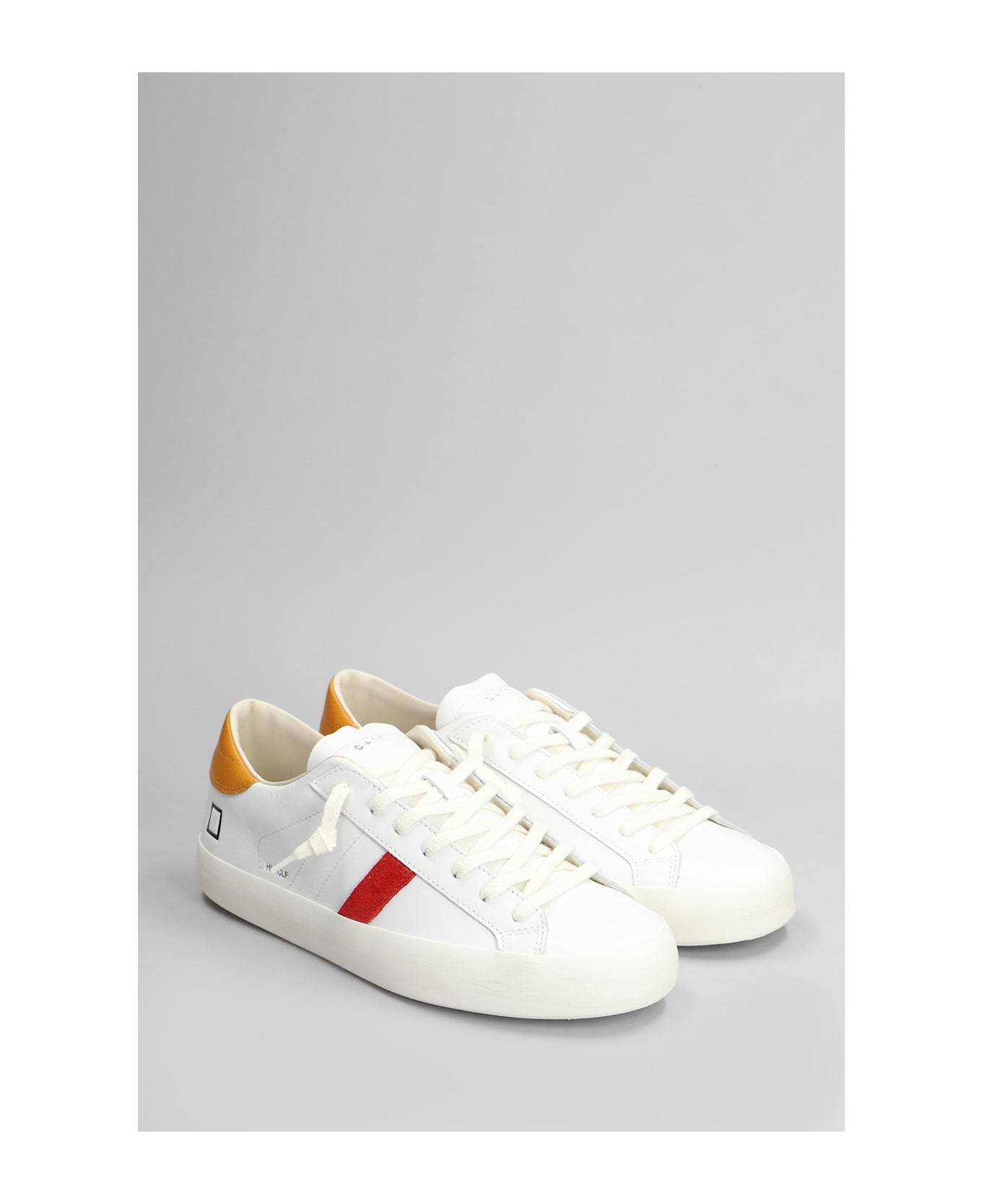 D.A.T.E. Hill Low Sneakers In White Leather - white