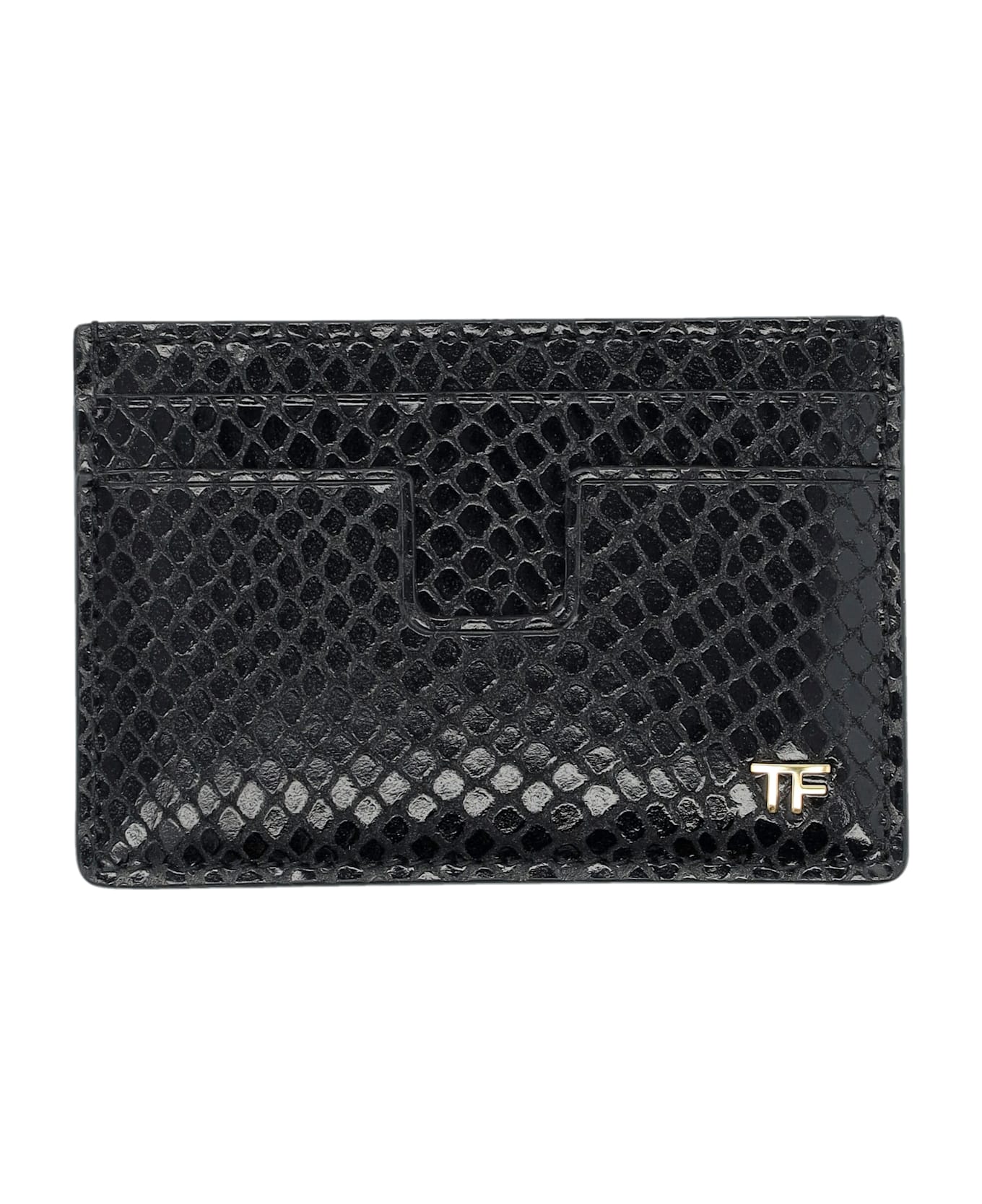 Tom Ford Printed Python Cardholder - BLACK