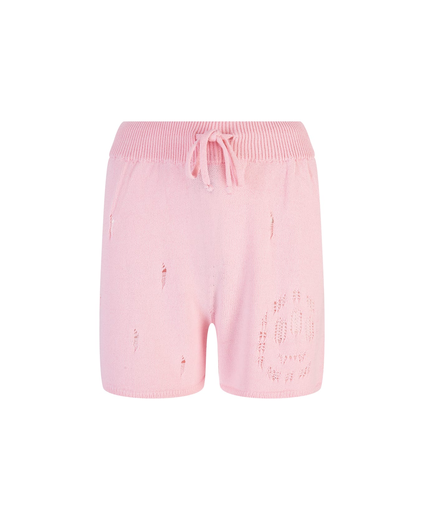 Barrow Pink Shorts With All-over Tears - Light Pink