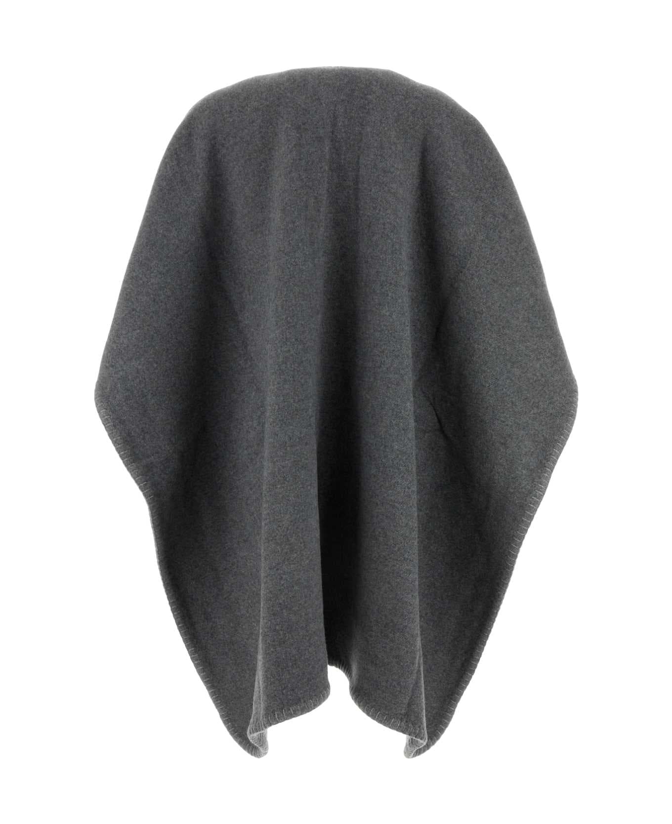 Fendi Dark Grey Wool Blend Cape - GRIGIOSCURO