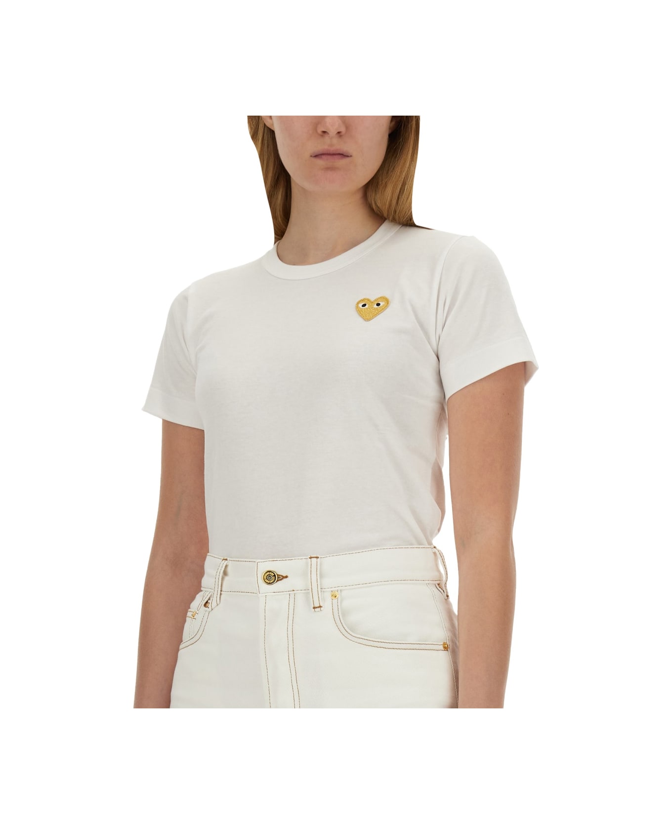 Comme des Garçons Play Cotton T-shirt - WHITE Tシャツ