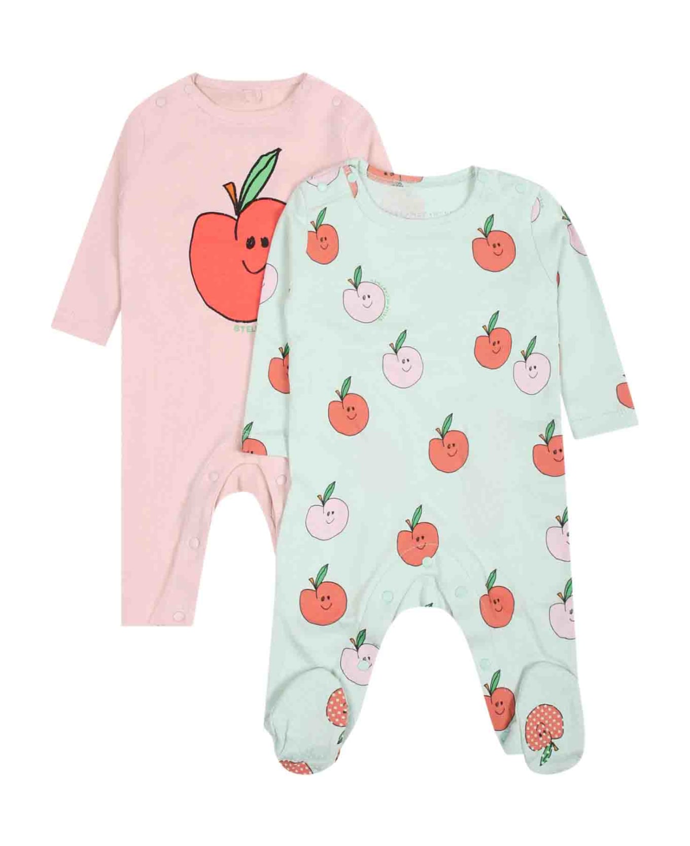 Stella McCartney Kids Multicolor Set For Baby Girl With Apple - Multicolor ボディスーツ＆セットアップ