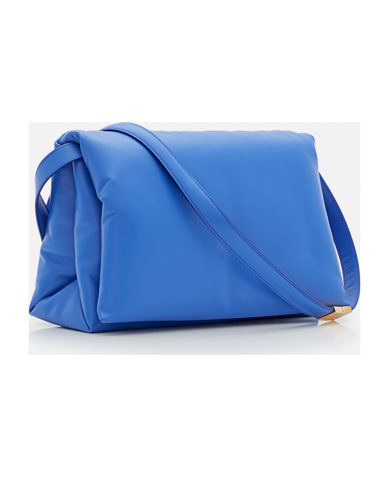 Marni Large Prisma Leather Shoulder Bag - Blue