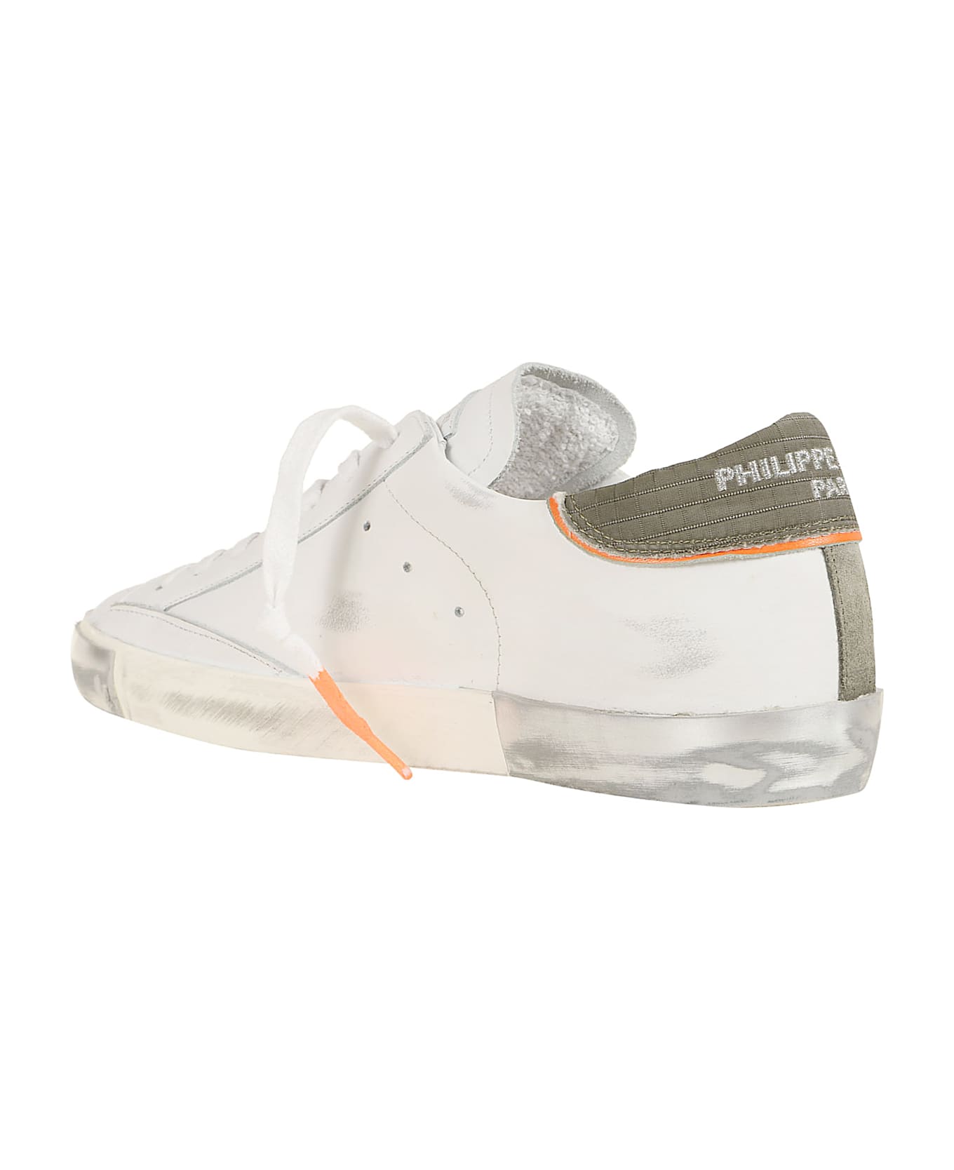 Philippe Model Prsx Low Man - Veau Technique Blanc Vert