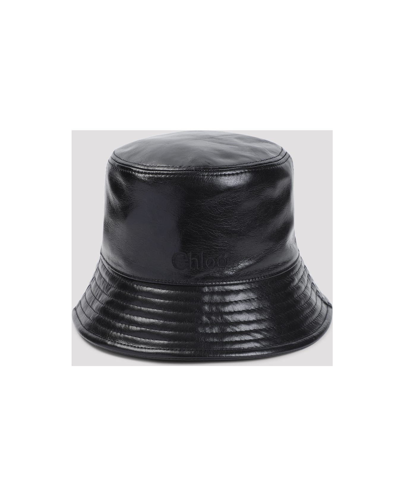 Chloé Leather Bucket Hat - Black