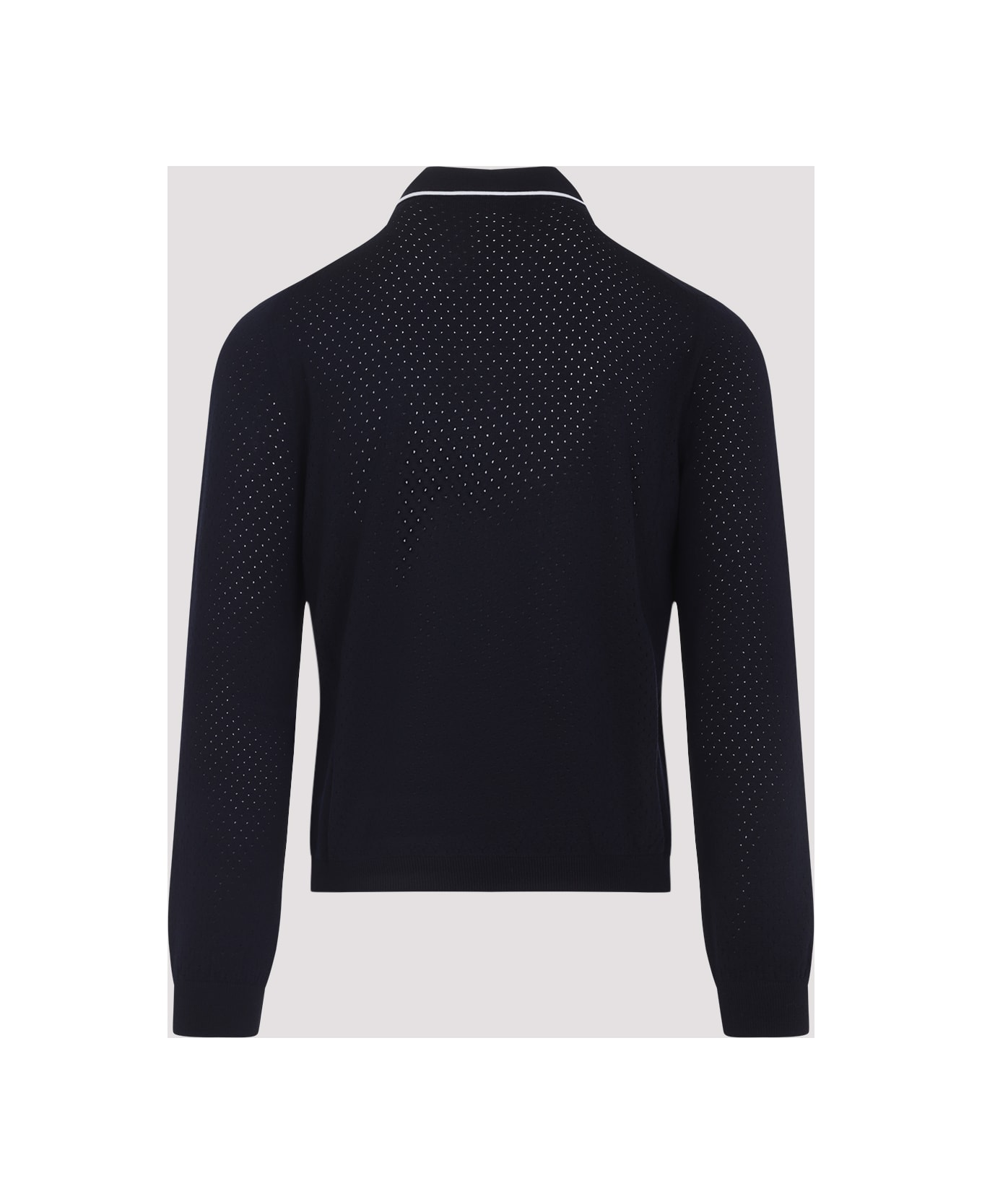 Gucci Long Sleeves Polo - Ink Ivory