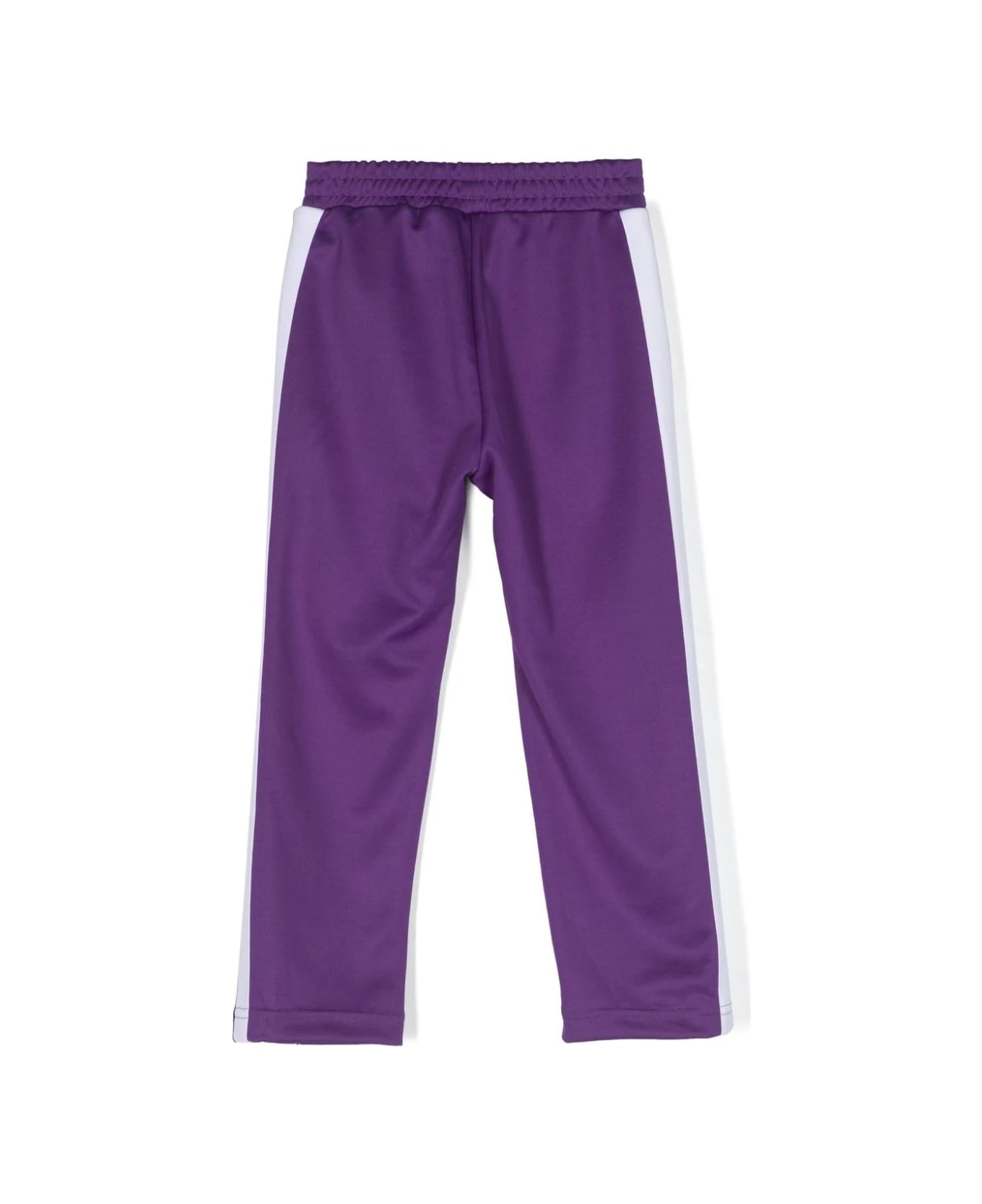 Palm Angels Purple Track Trousers With Logo - Purple