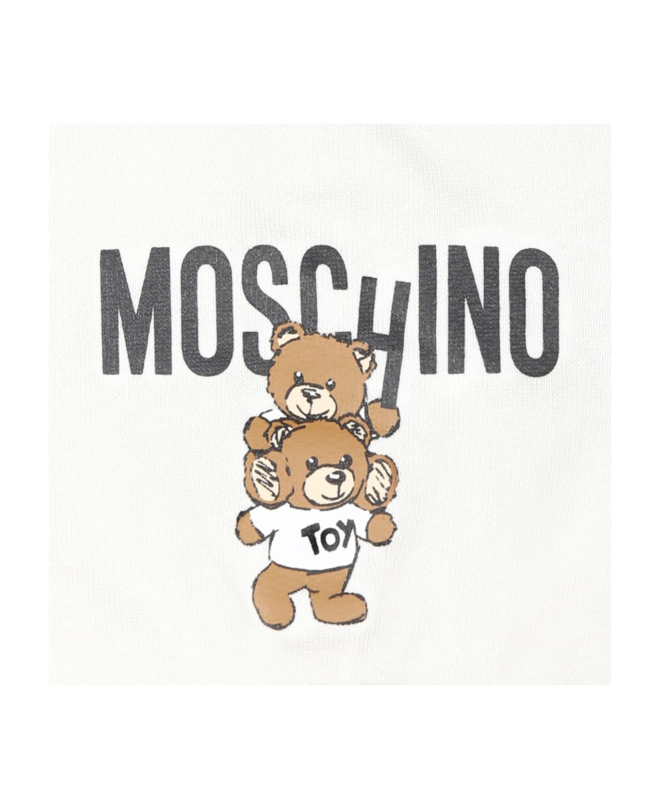 Moschino Ivory Hat For Babykids With Teddy Bear - Ivory