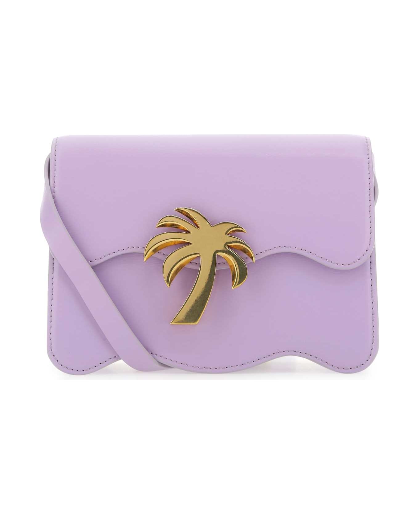 Palm Angels Lilac Leather Palm Beach Crossbody Bag - 3676