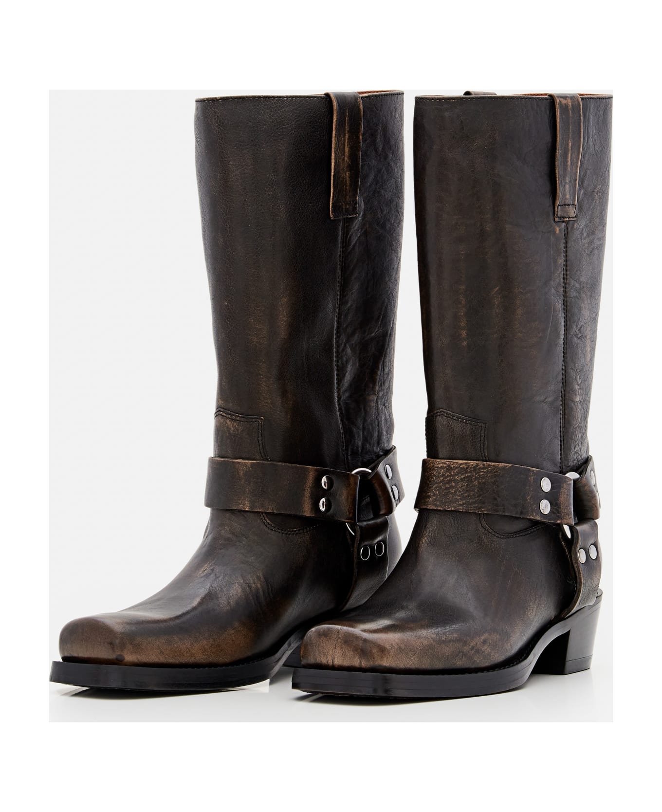 Paris Texas Roxy Brushed Boot Heel 45 - Black