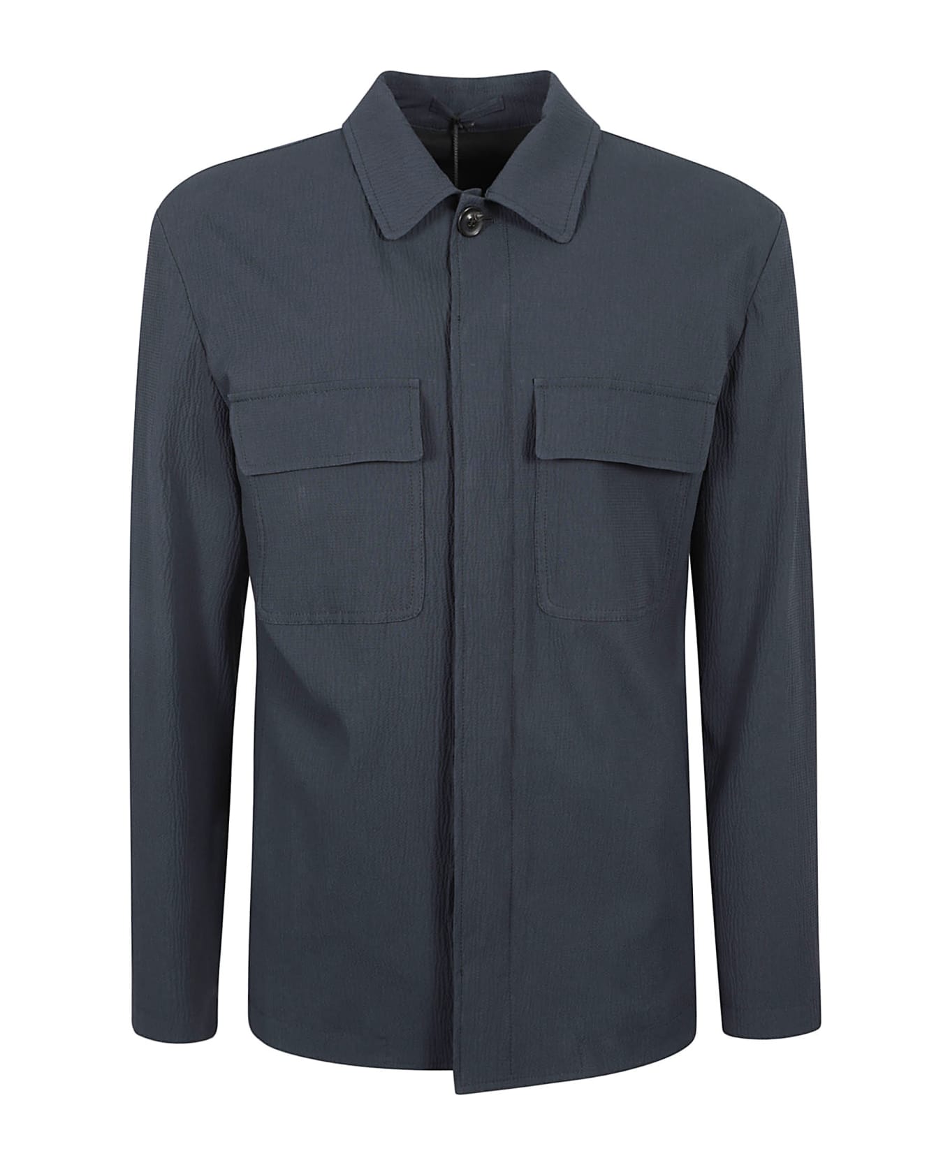 Lardini Cargo Buttoned Shirt - Navy