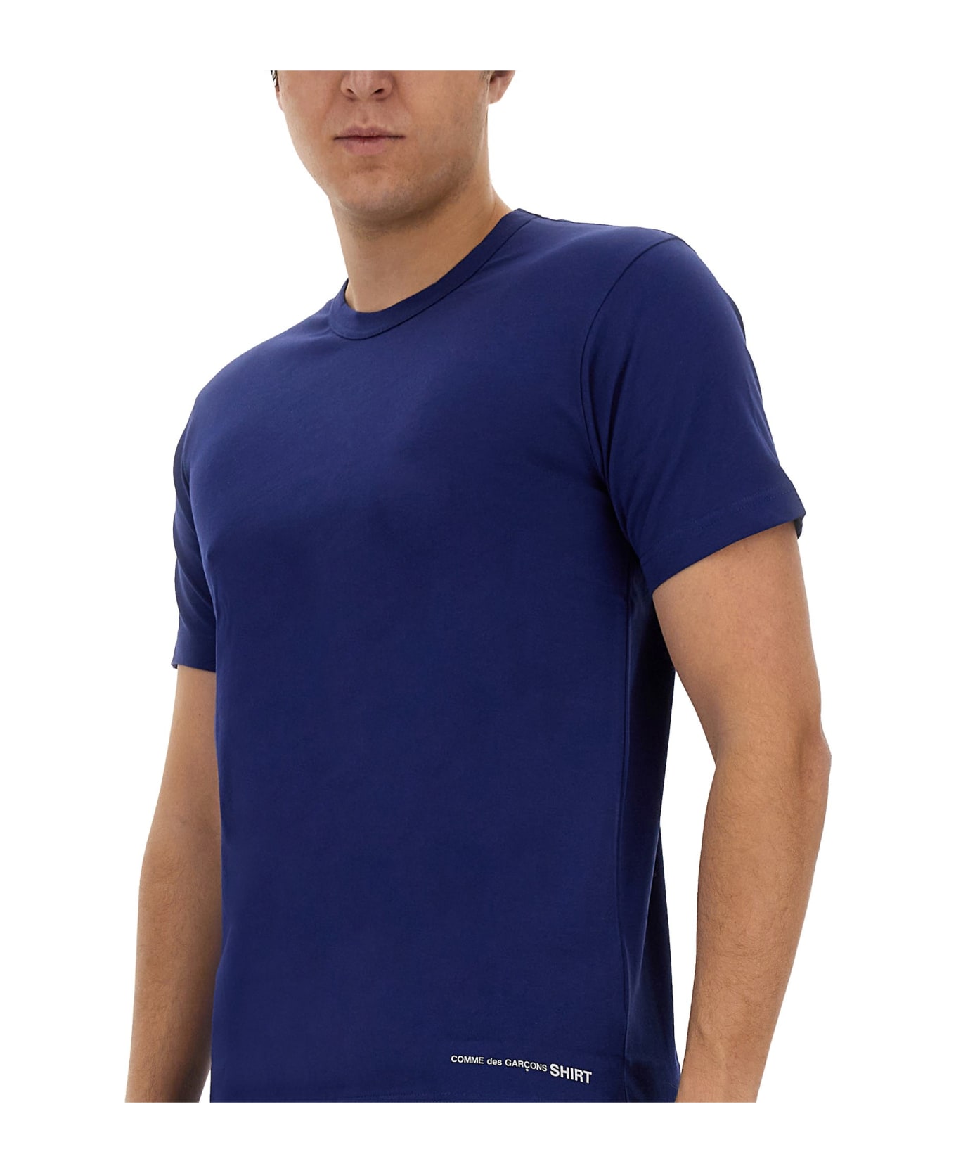 Comme des Garçons Shirt T-shirt With Logo T-Shirt - NAVY