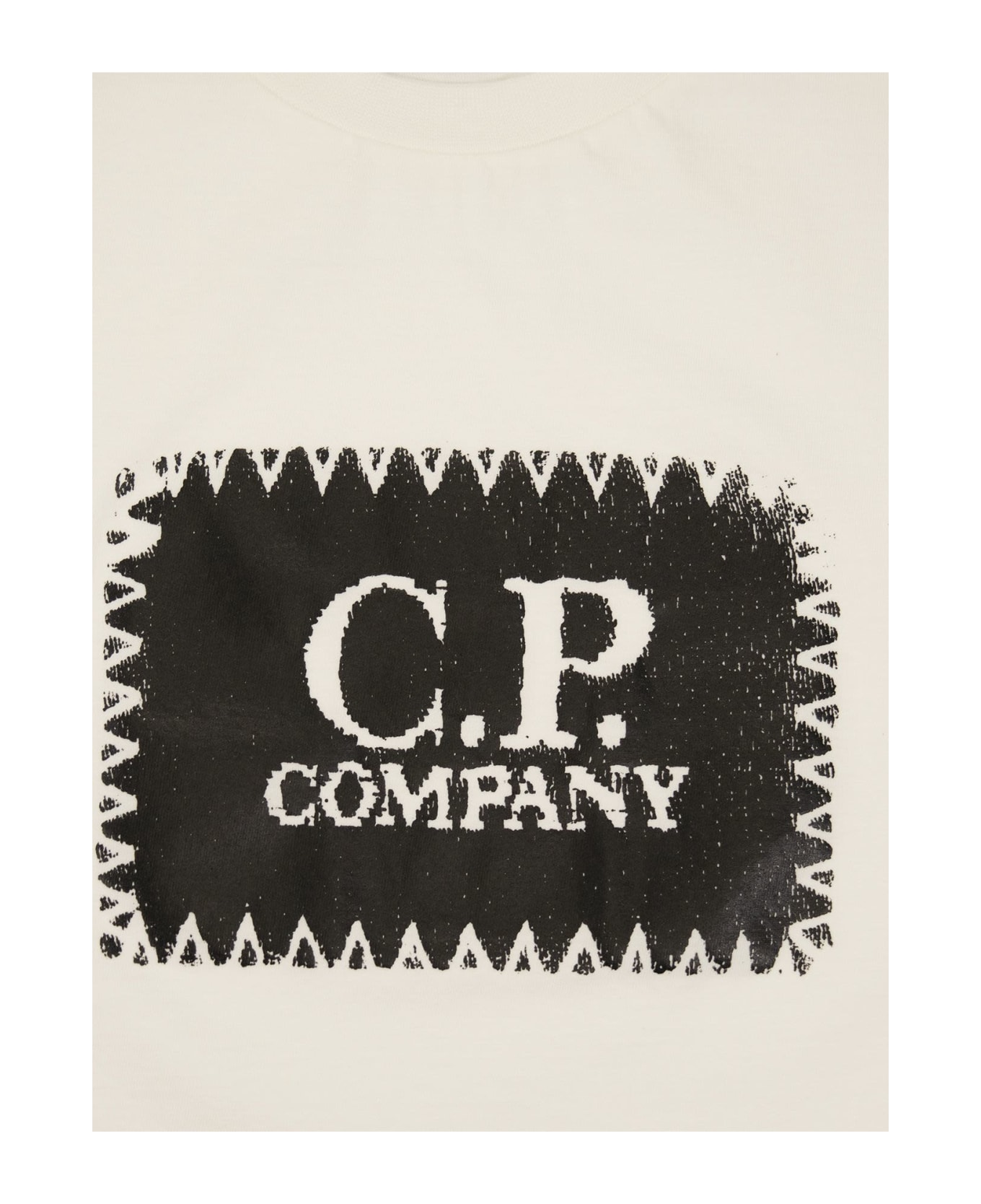 C.P. Company T-shirt With Logo Print On Chest - White