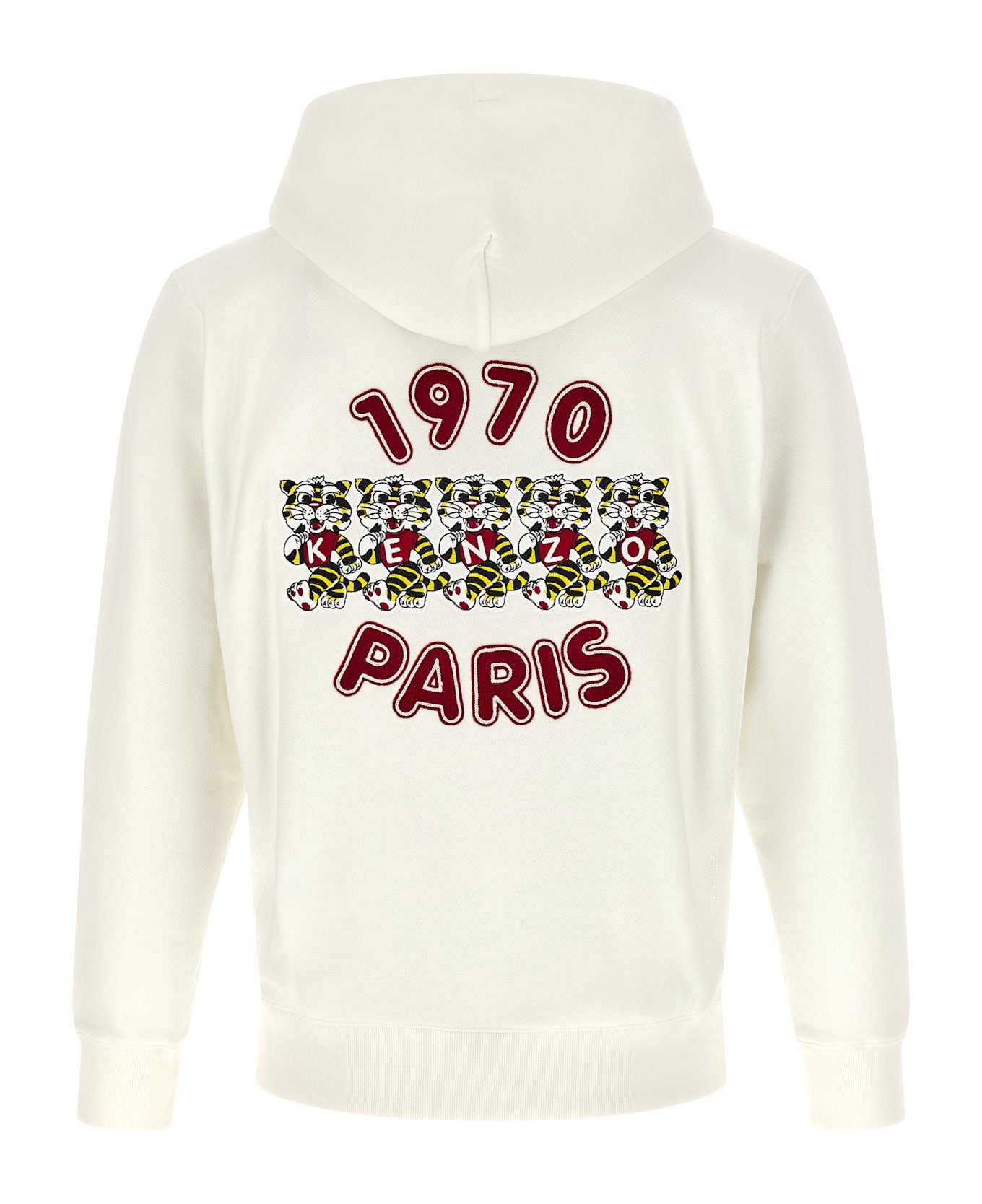 Kenzo 'wild Tiger Embroidered' Hoodie - White