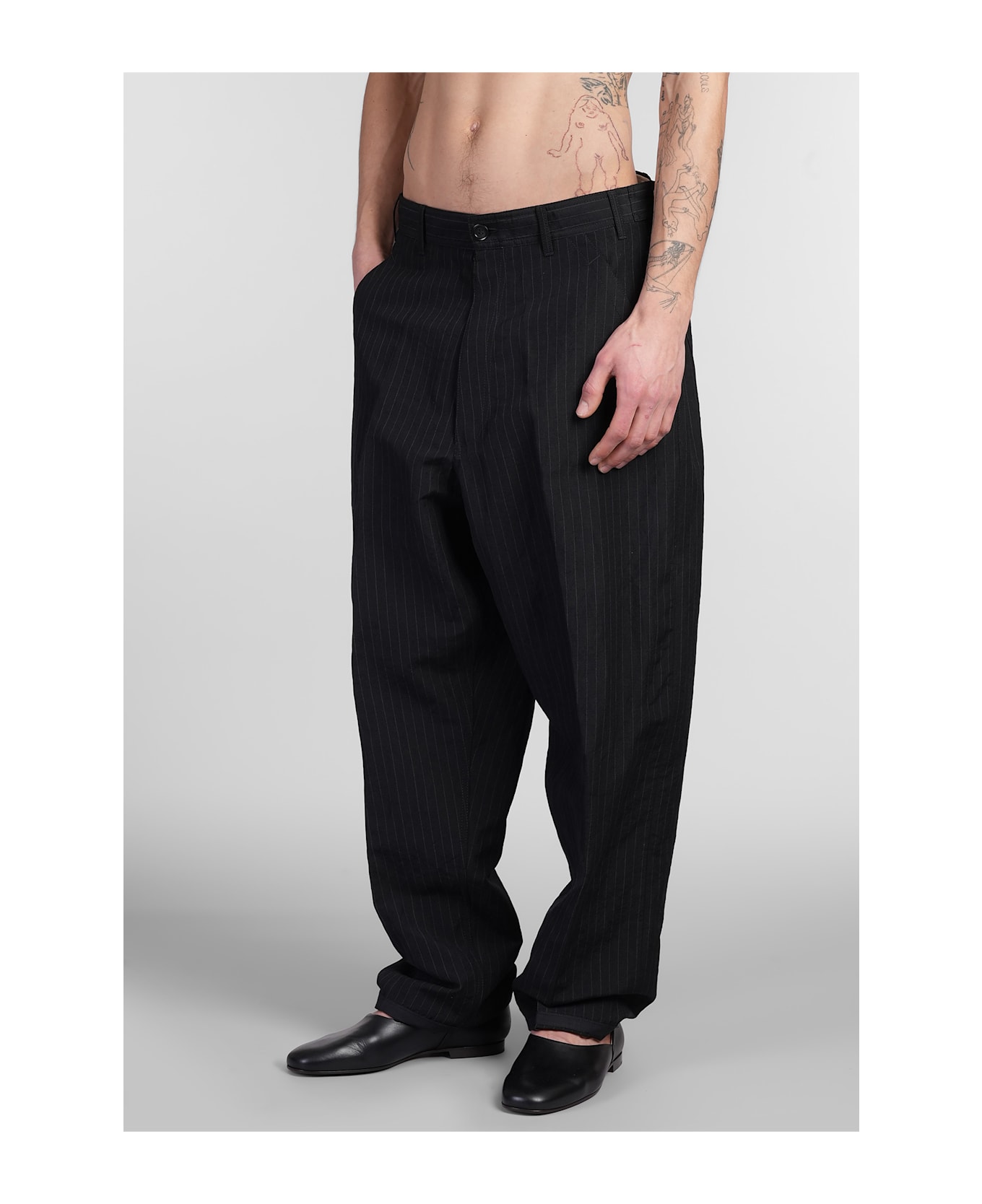 Maison Margiela Pants In Black Wool - black