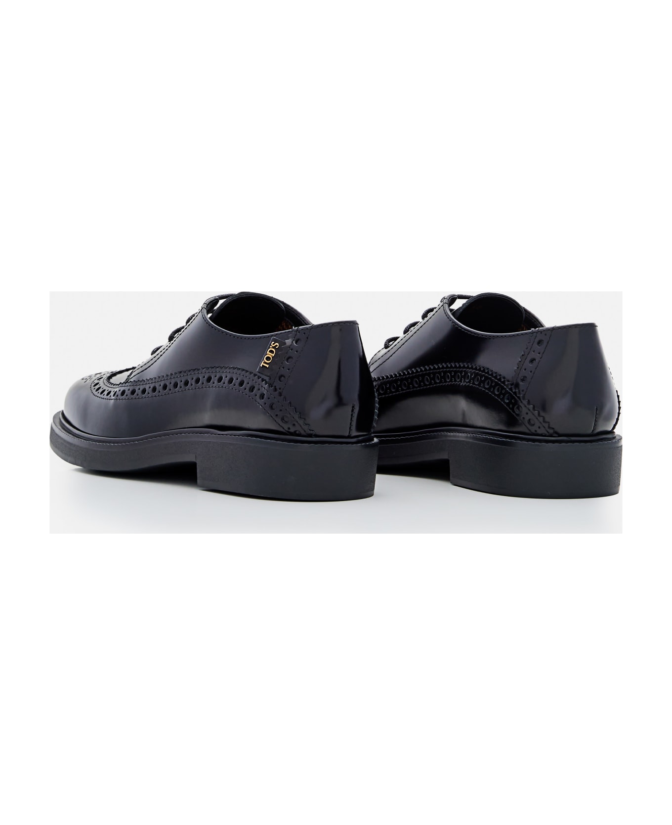 Tod's Leather Laced Up Shoes - Black