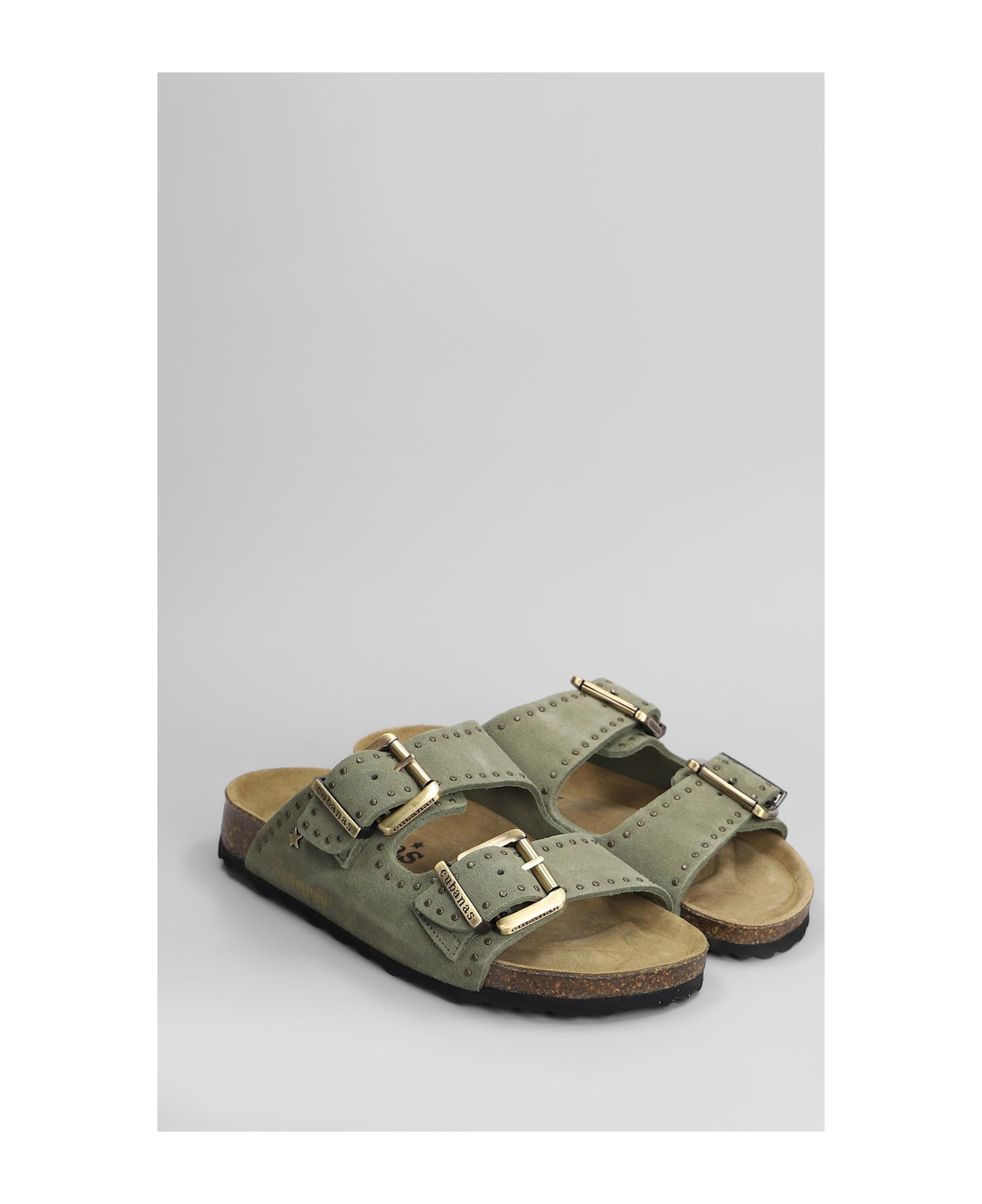 Cubanas Amalia Flats In Green Suede - green