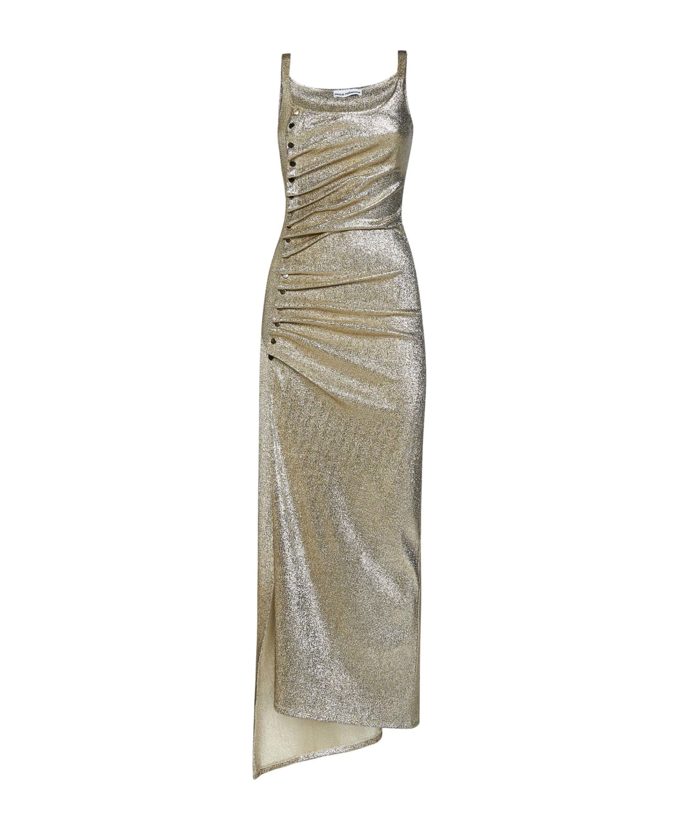 Paco Rabanne Long Dress - Golden ワンピース＆ドレス