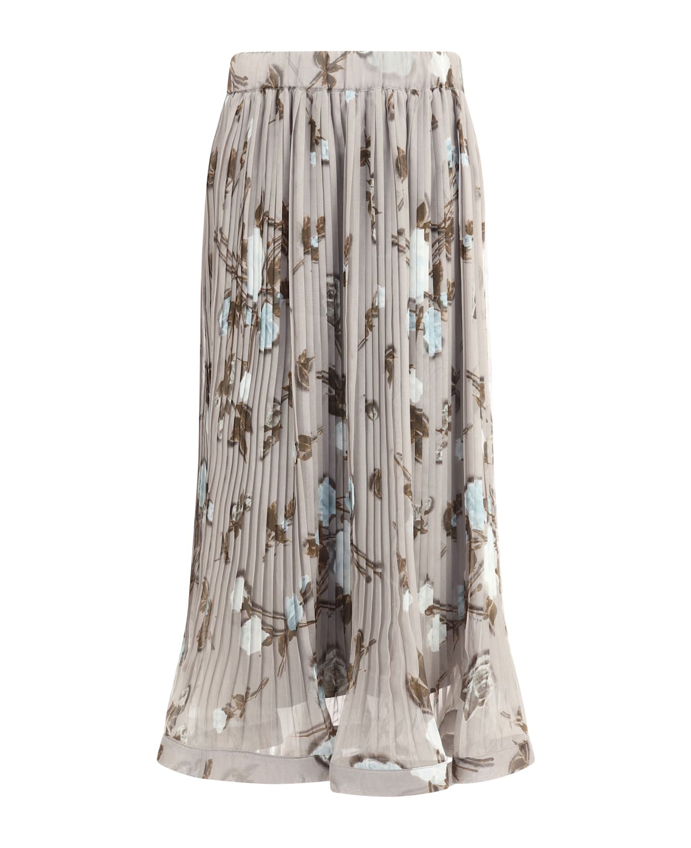 Parosh Chiffon Pleated Skirt