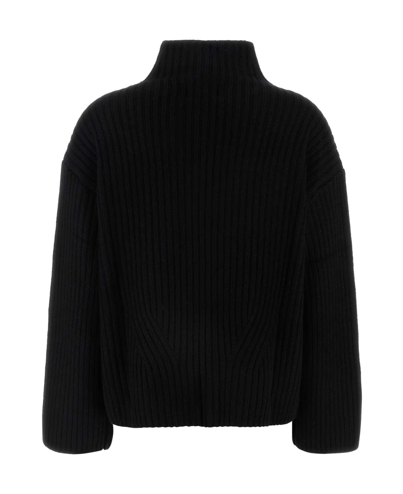 Loulou Studio Black Cashmere Ines Sweater - BLACK