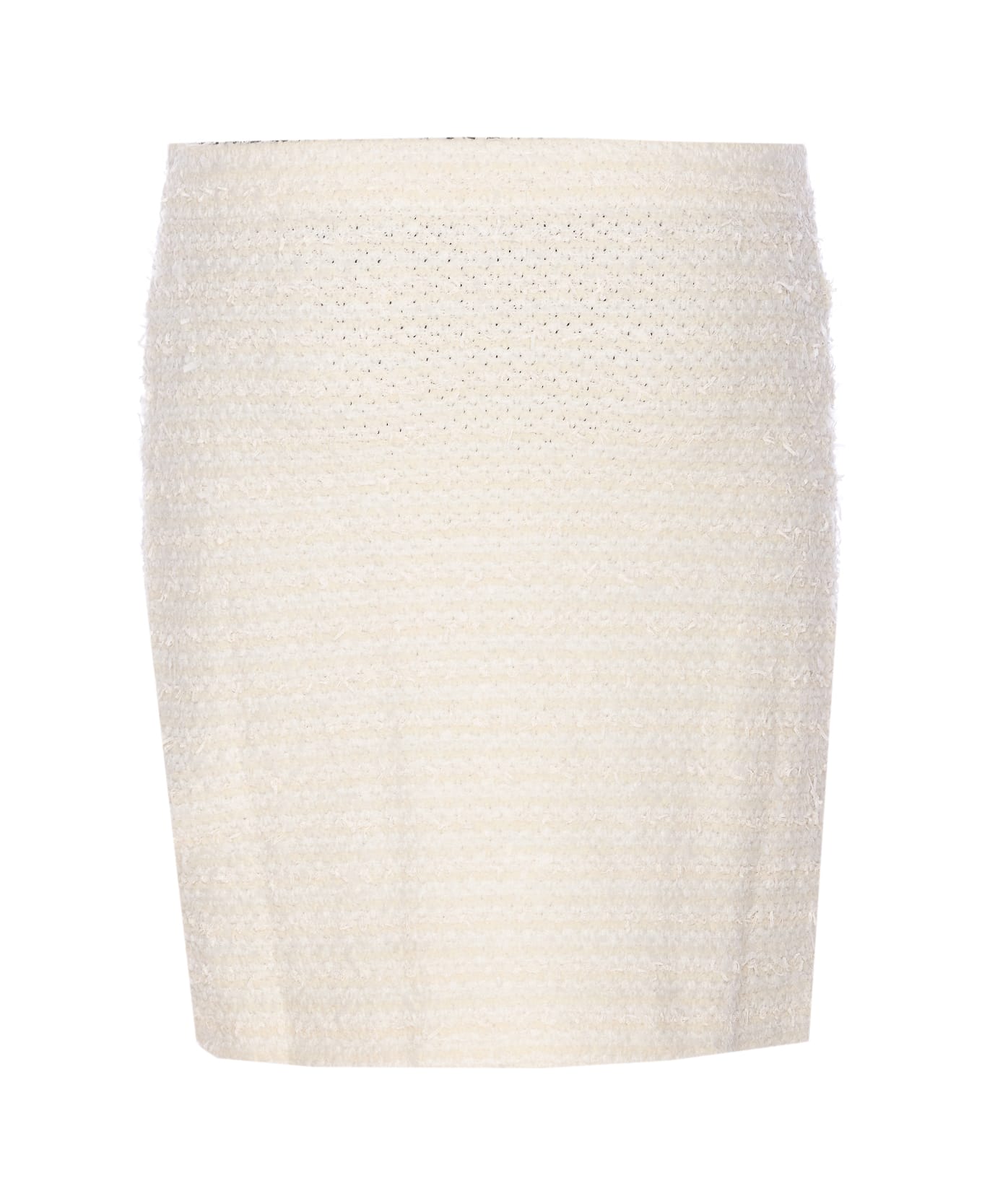self-portrait Knit Mini Skirt - White