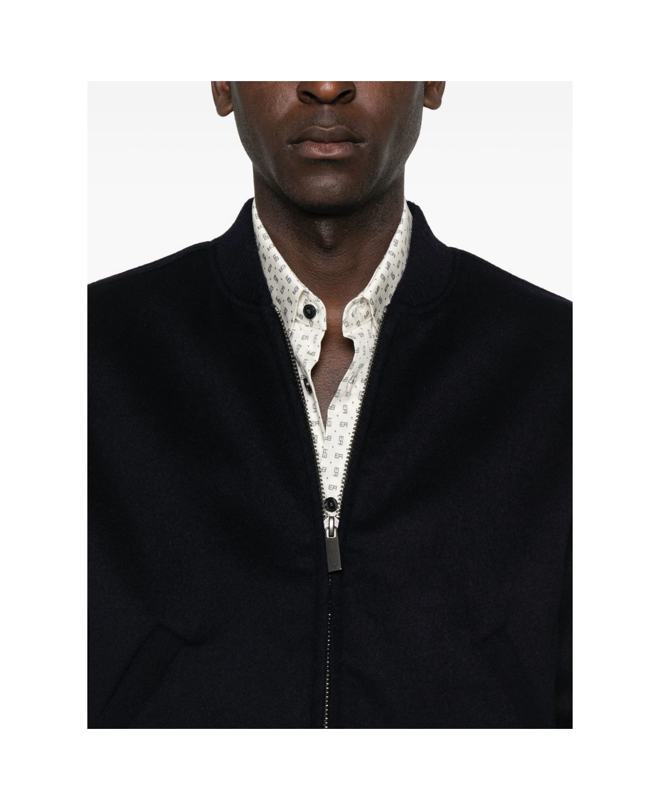 Emporio Armani Zipped Bomber Jacket - Blue