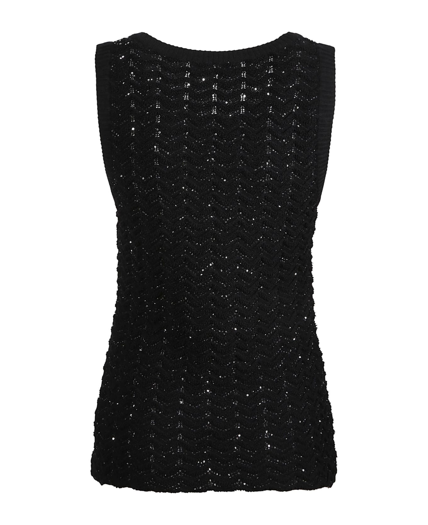 Missoni Knitted Sleeveless Jumper - Black