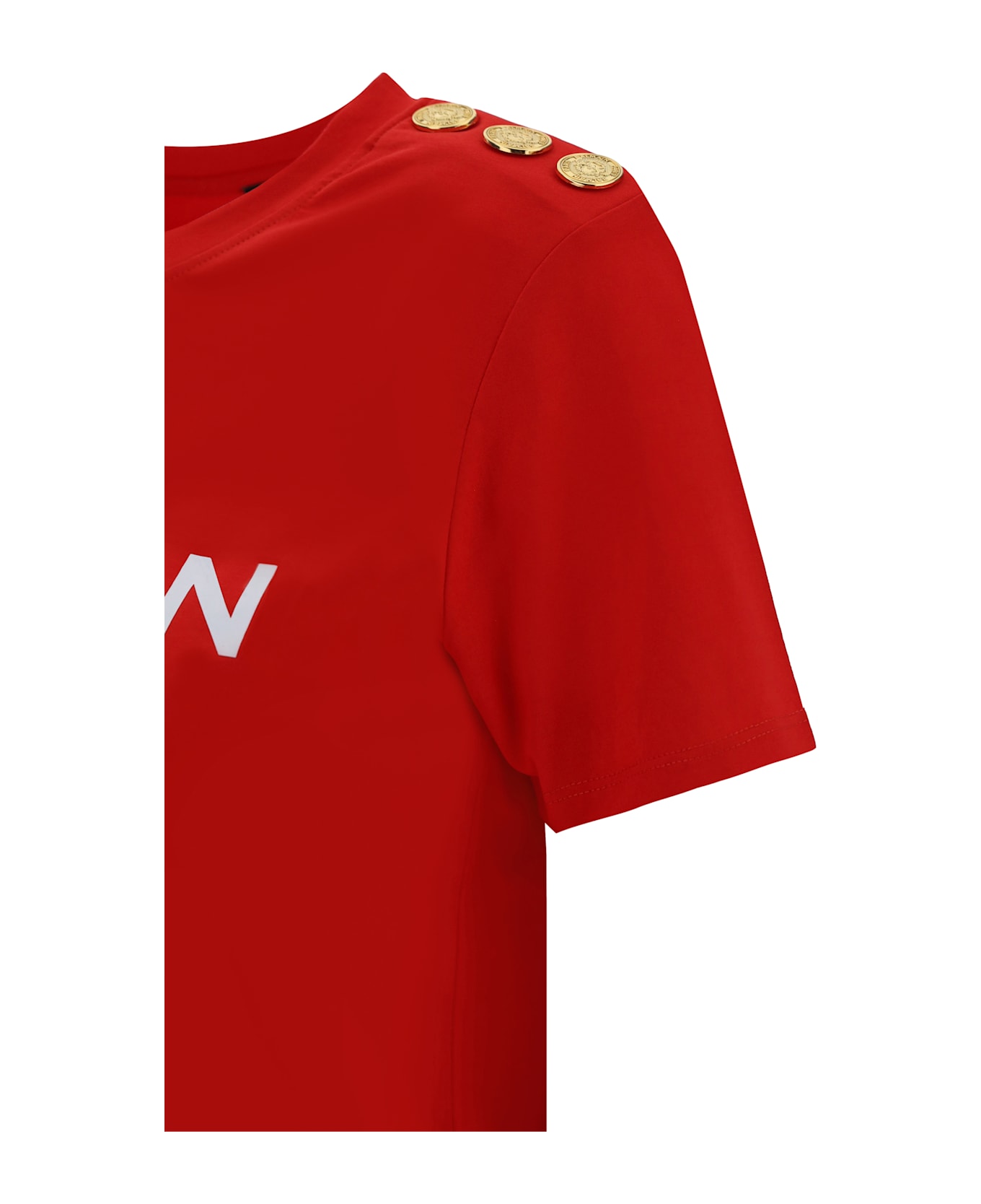 Balmain T-shirt - Rouge/blanc