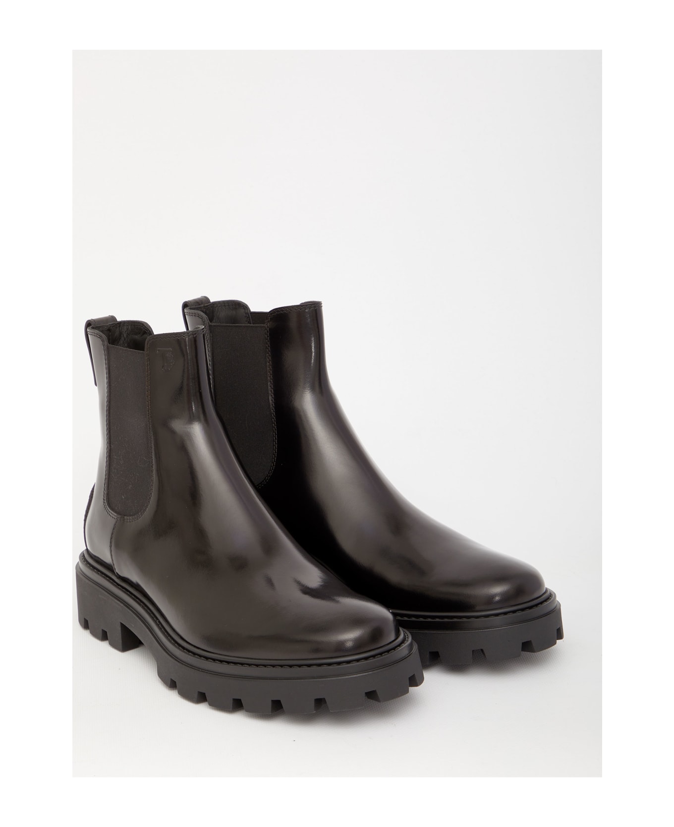 Tod's Black Leather Ankle Boots - Black